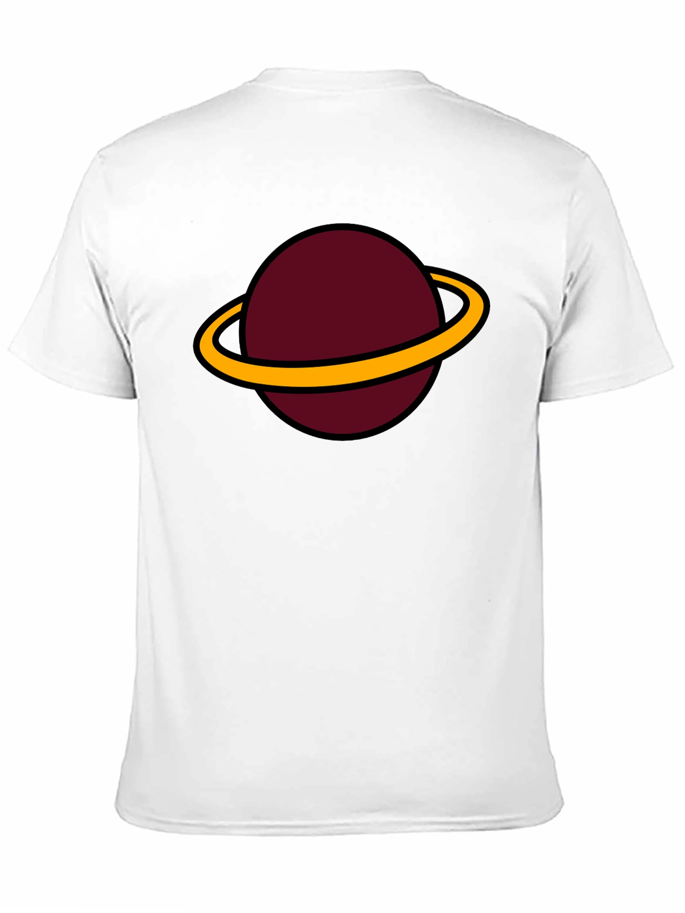 Planet Saturn Graphic Tee - Classic Black