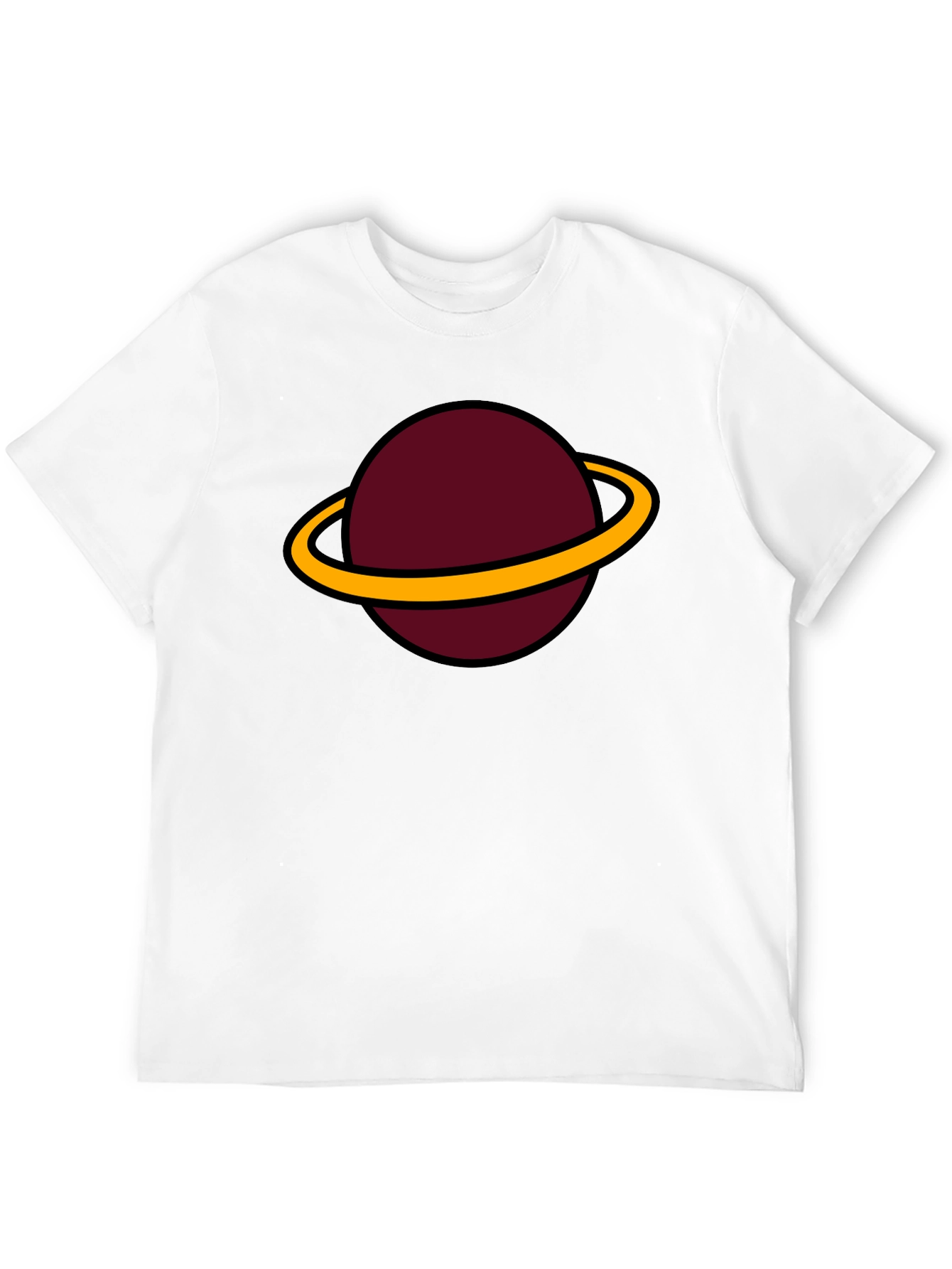 Planet Saturn Graphic Tee - Classic Black