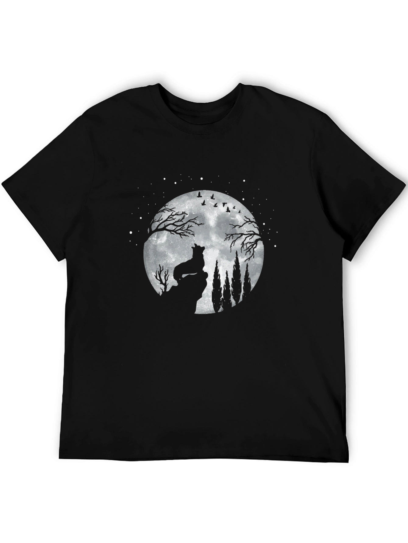 Wolf Moon Black Graphic Tee