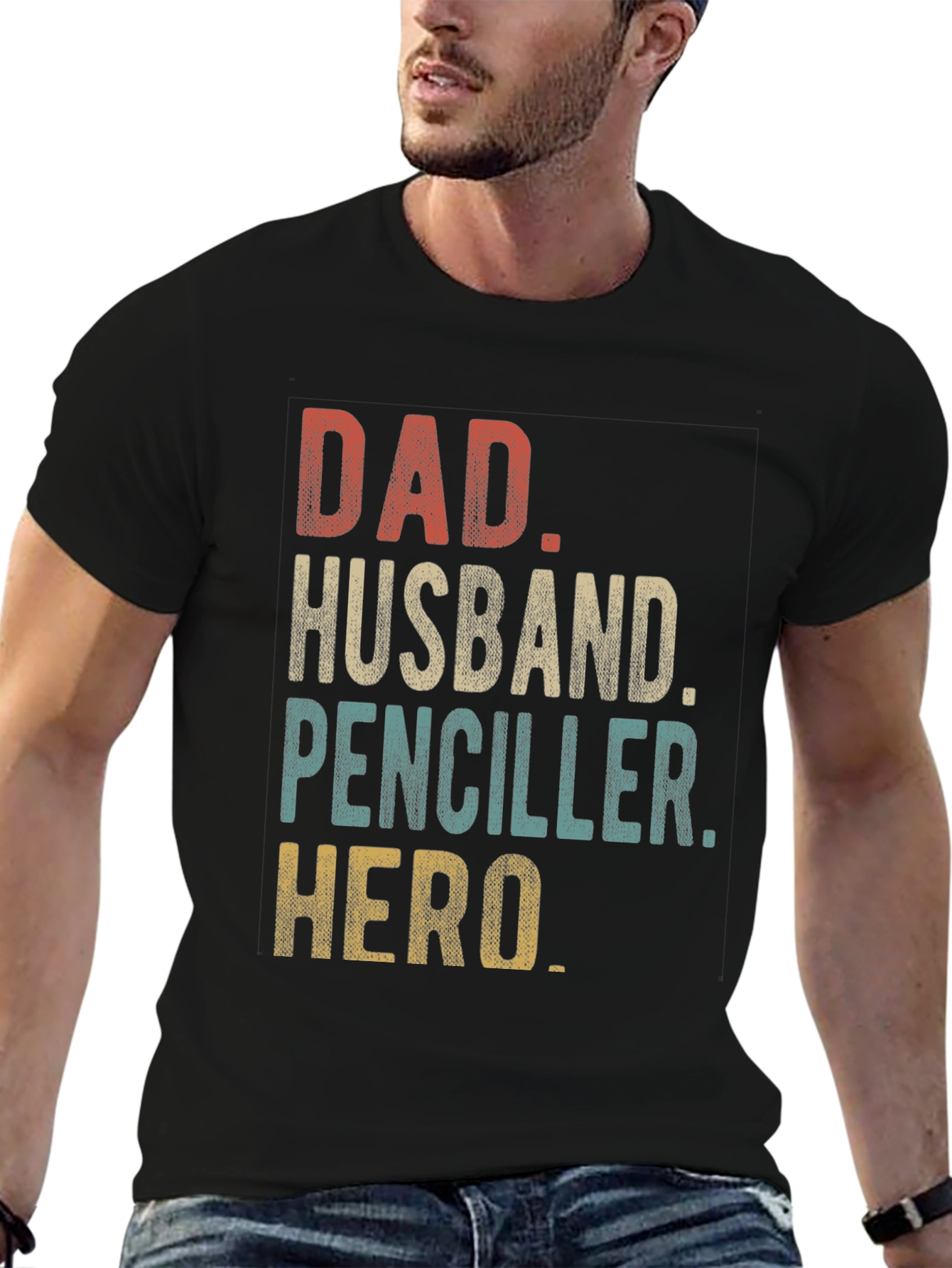 Dad Husband Penciller Hero T-Shirt