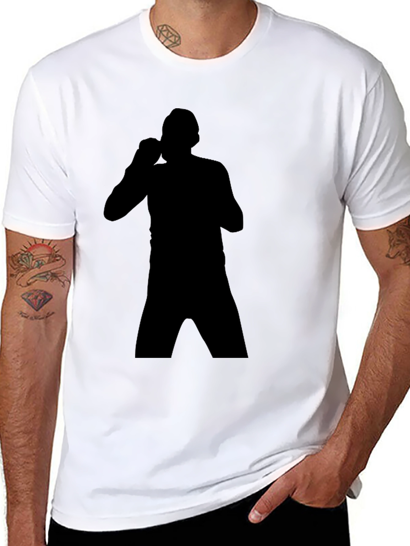 Boxer Silhouette Black T-Shirt