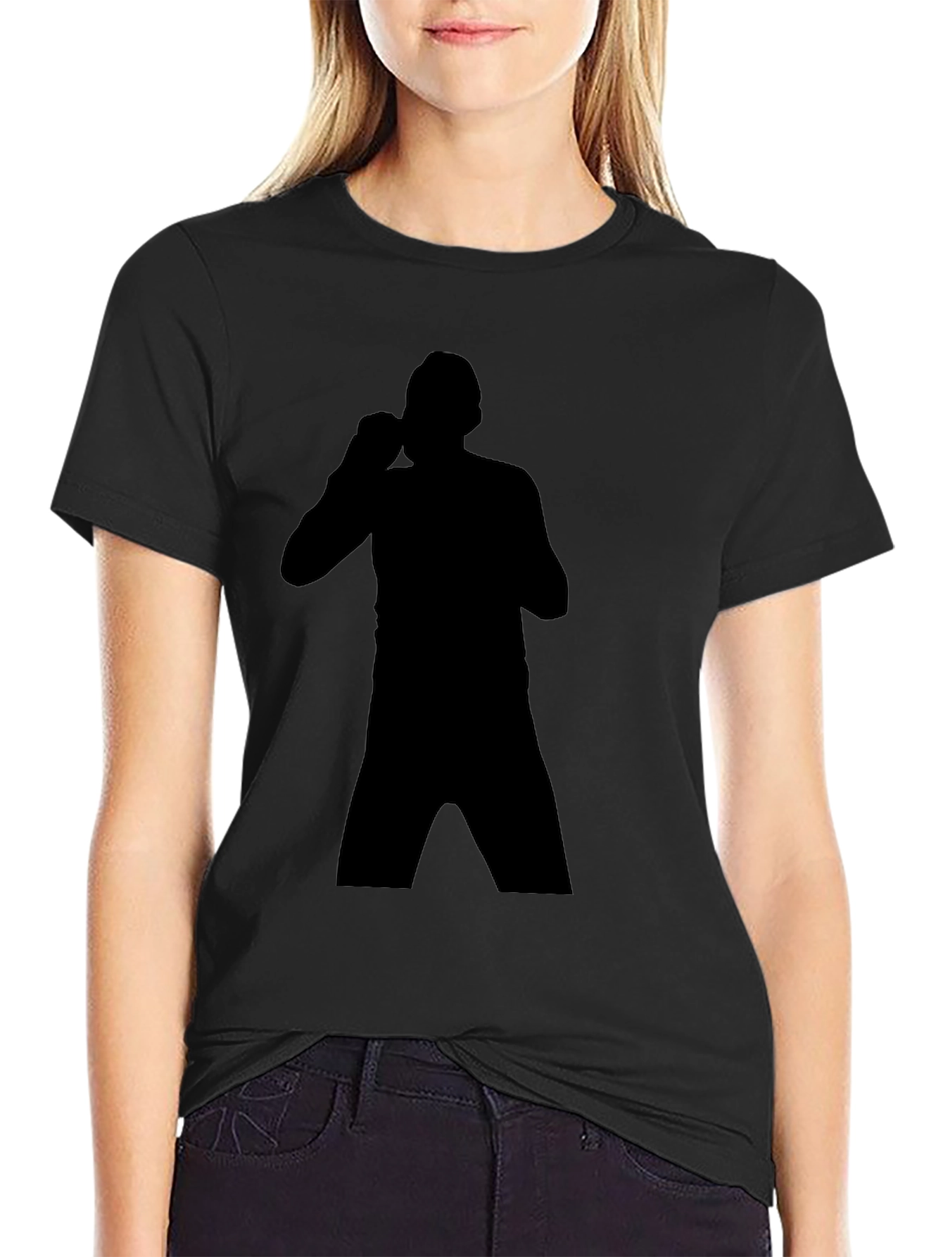 Boxer Silhouette Black T-Shirt