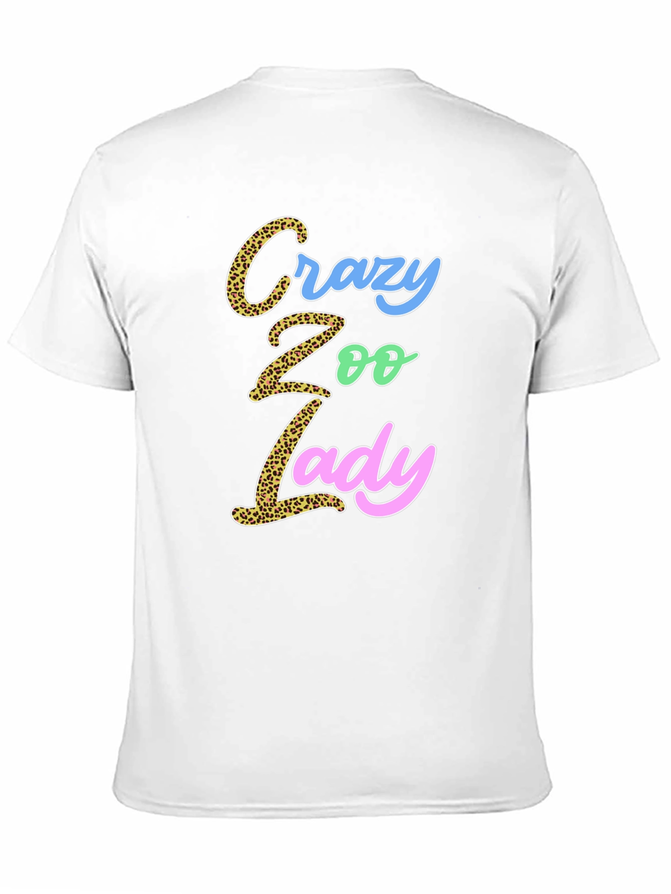 Crazy Zoo Lady Graphic Tee - Animal Print