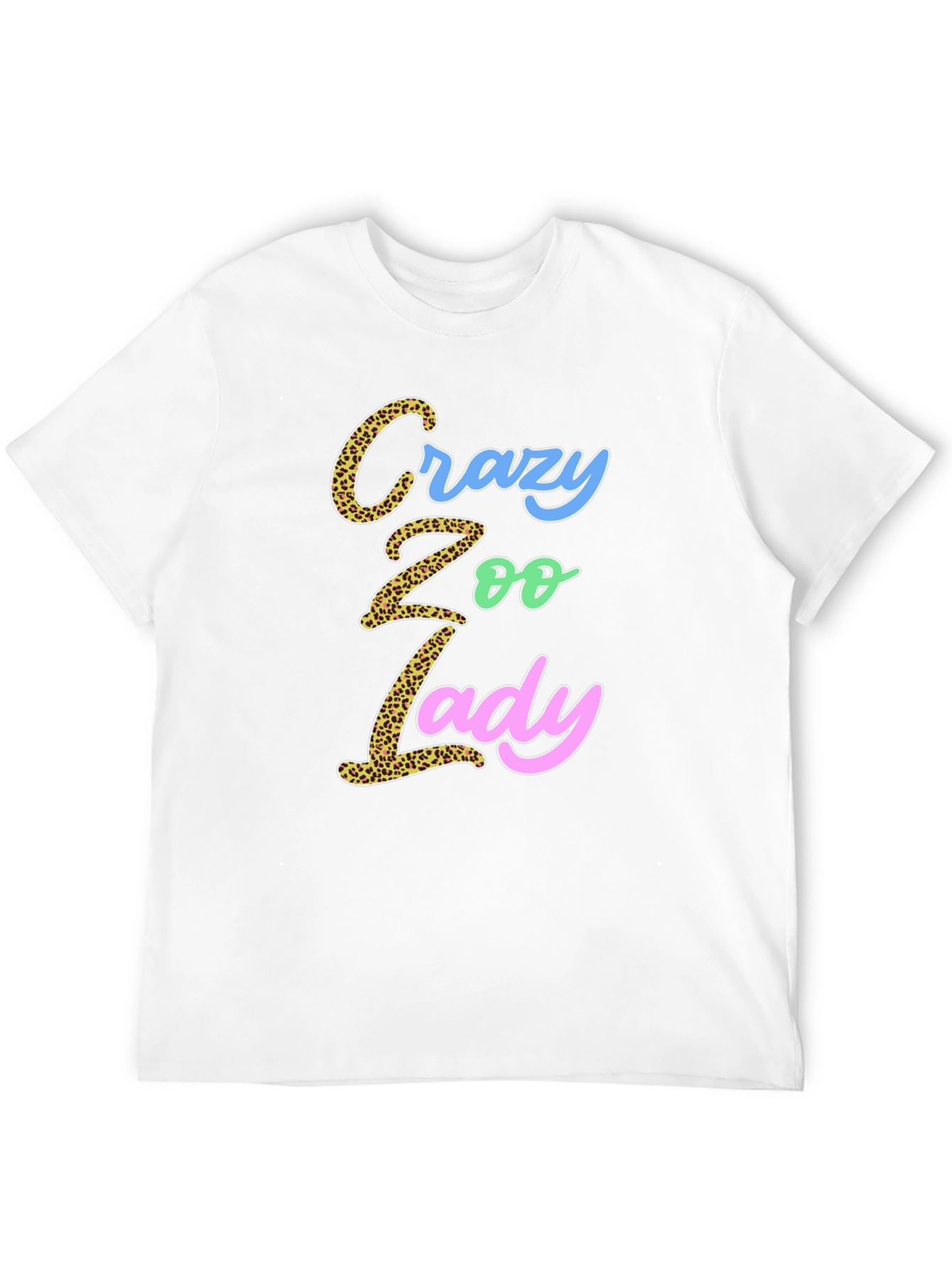 Crazy Zoo Lady Graphic Tee - Animal Print