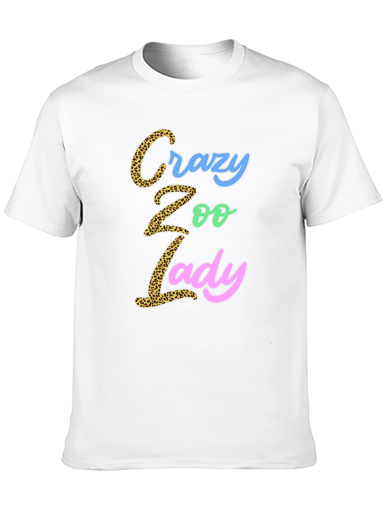Crazy Zoo Lady Graphic Tee - Animal Print