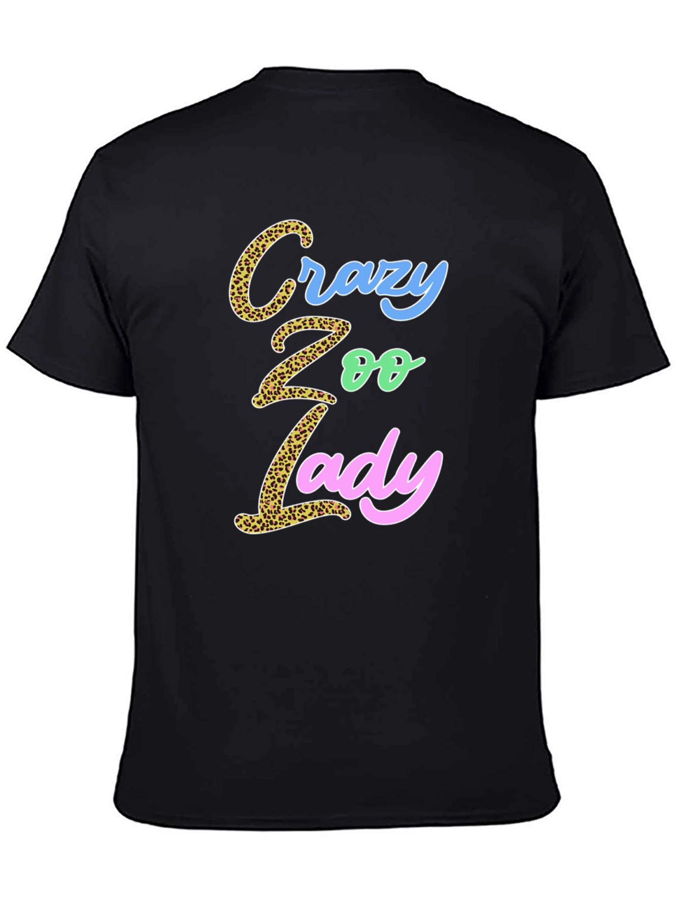 Crazy Zoo Lady Graphic Tee - Animal Print