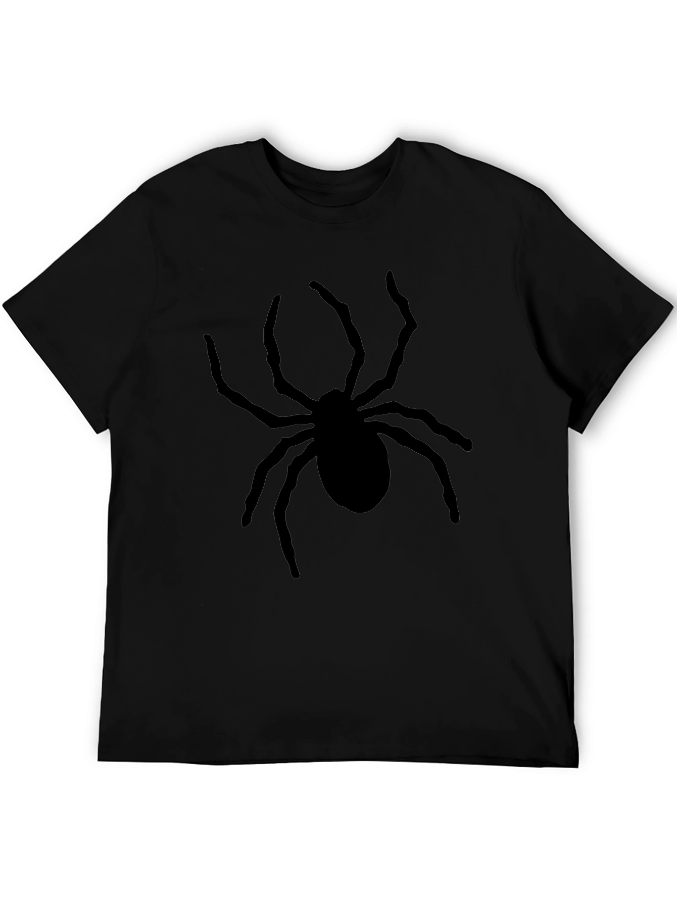 Spider Graphic Print Black T-Shirt