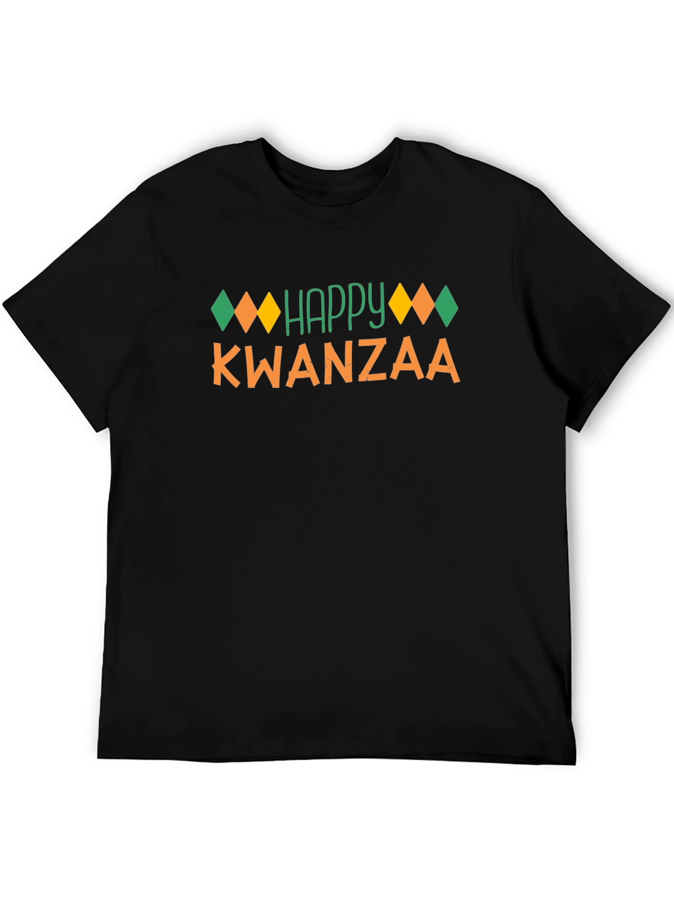 Happy Kwanzaa Black T-Shirt Festive Holiday Tee