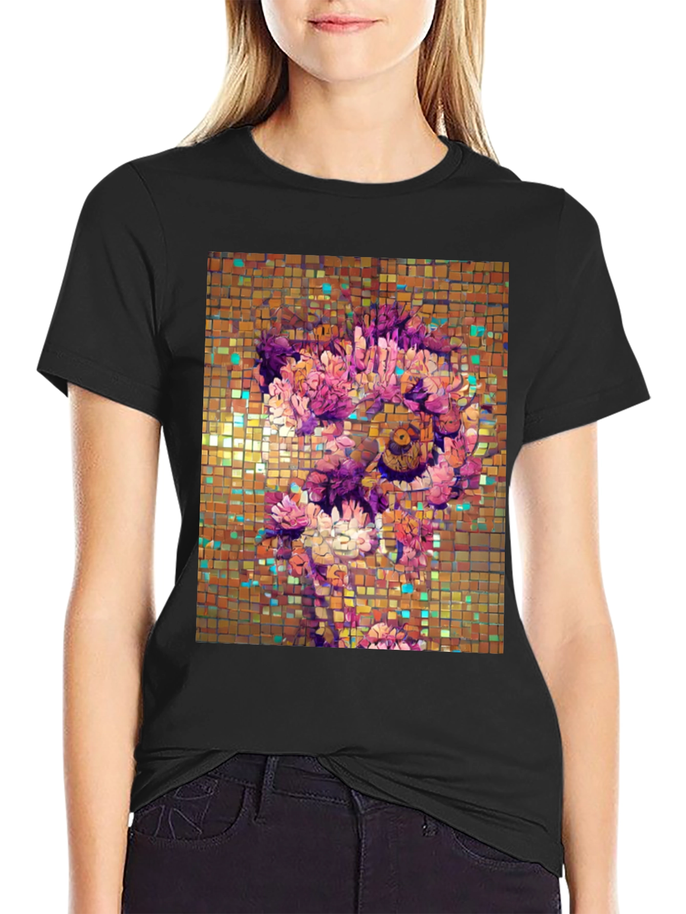Floral Mosaic Graphic T-Shirt