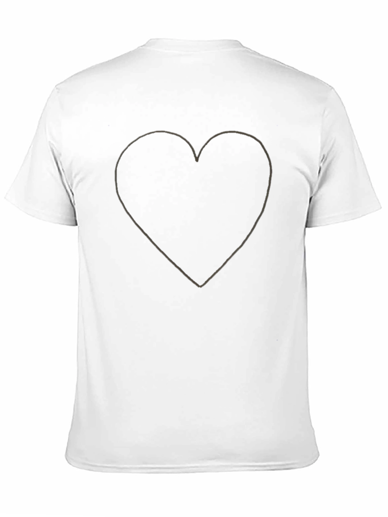 Heart Outline Graphic Tee - Black