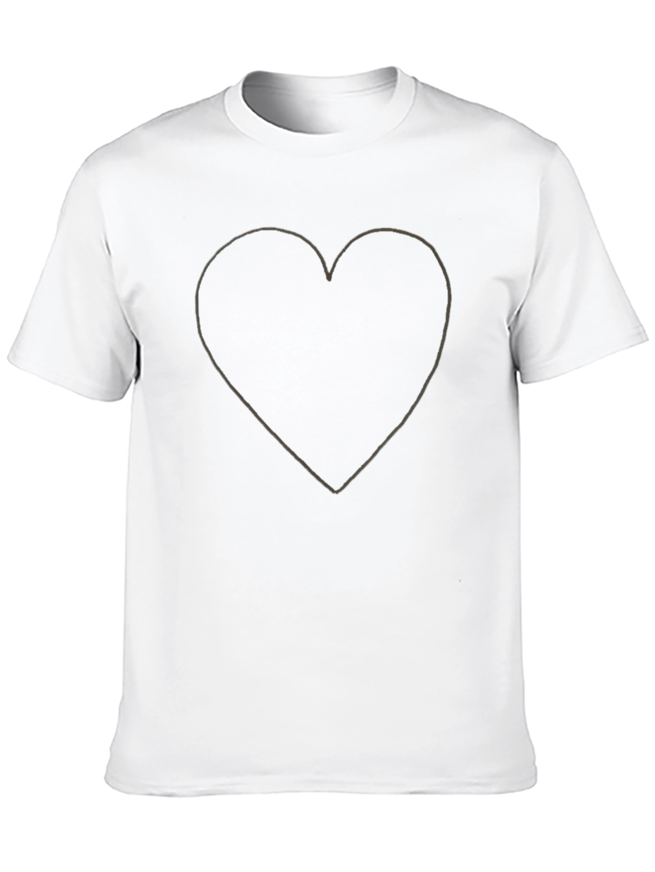 Heart Outline Graphic Tee - Black