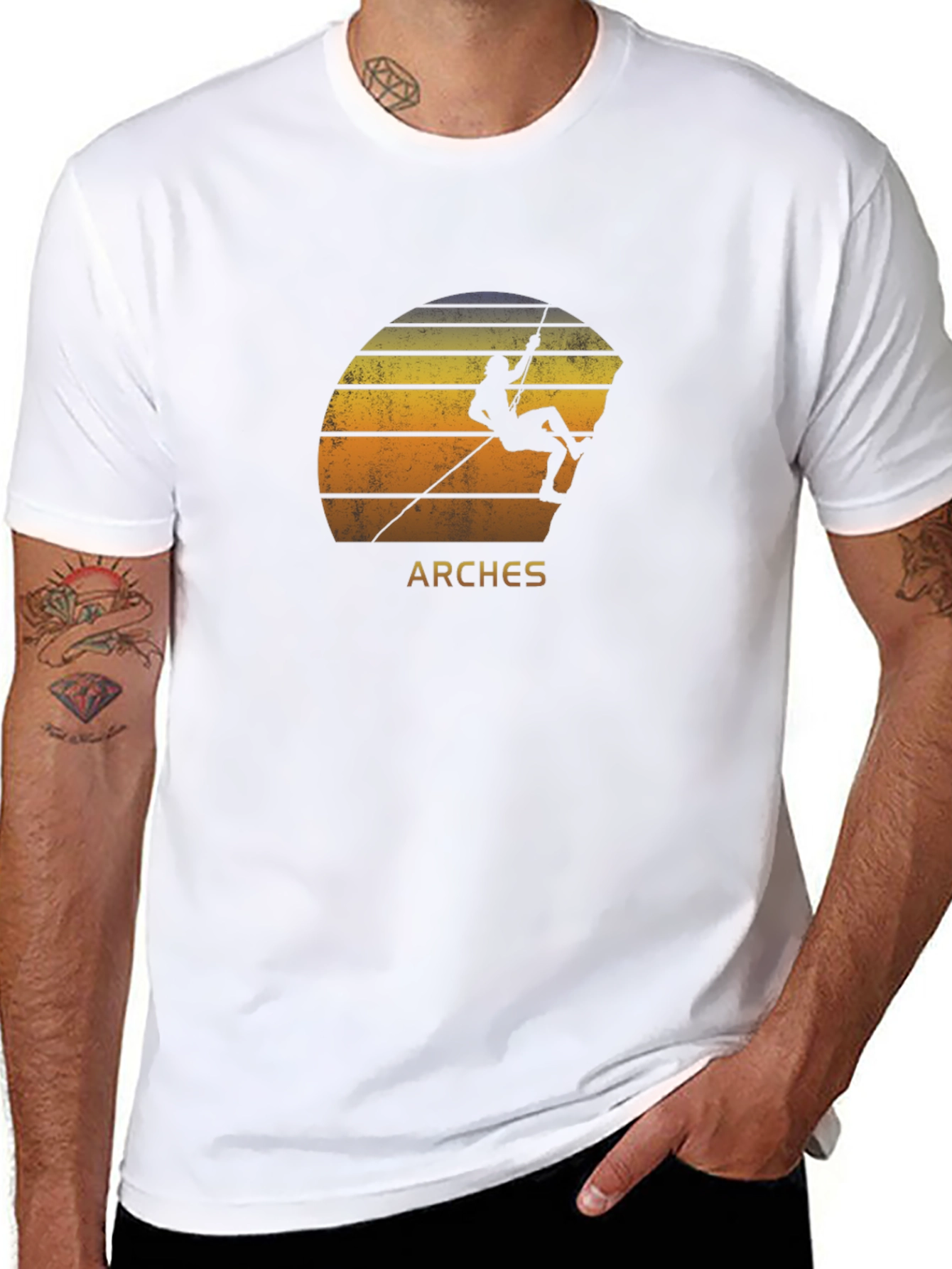 Arches Climbing T-Shirt: Retro Style
