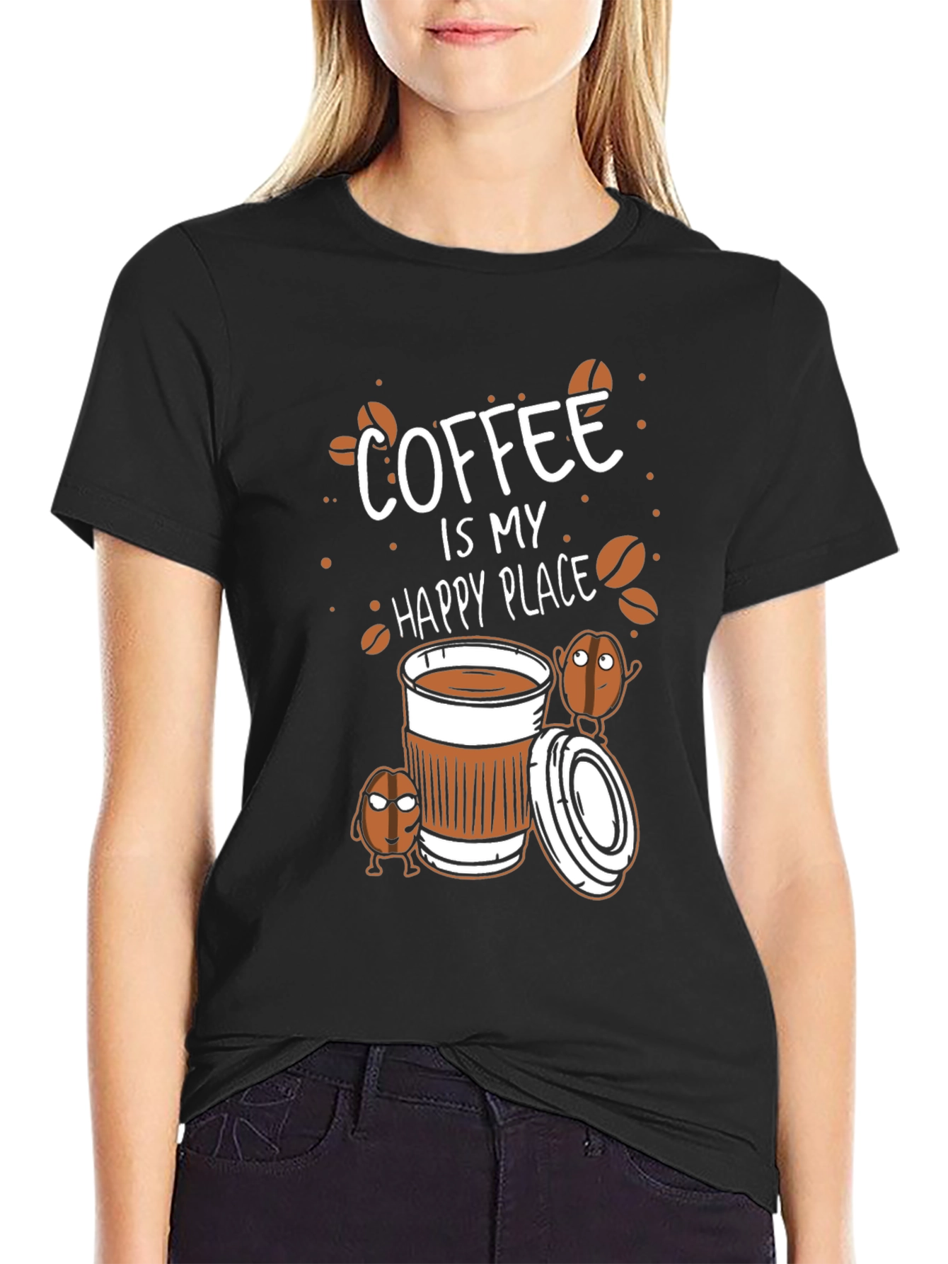Coffee is My Happy Place Graphic T-Shirt