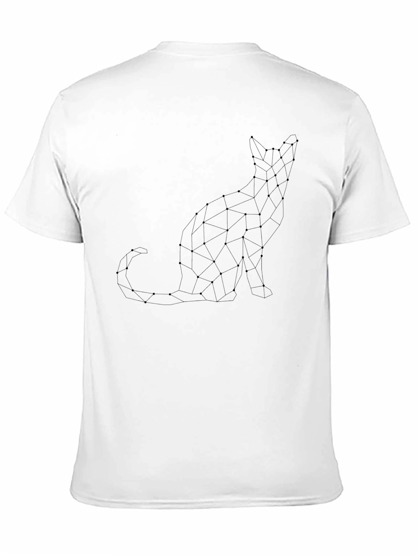 Geometric Cat T-Shirt - Modern Minimalist Design