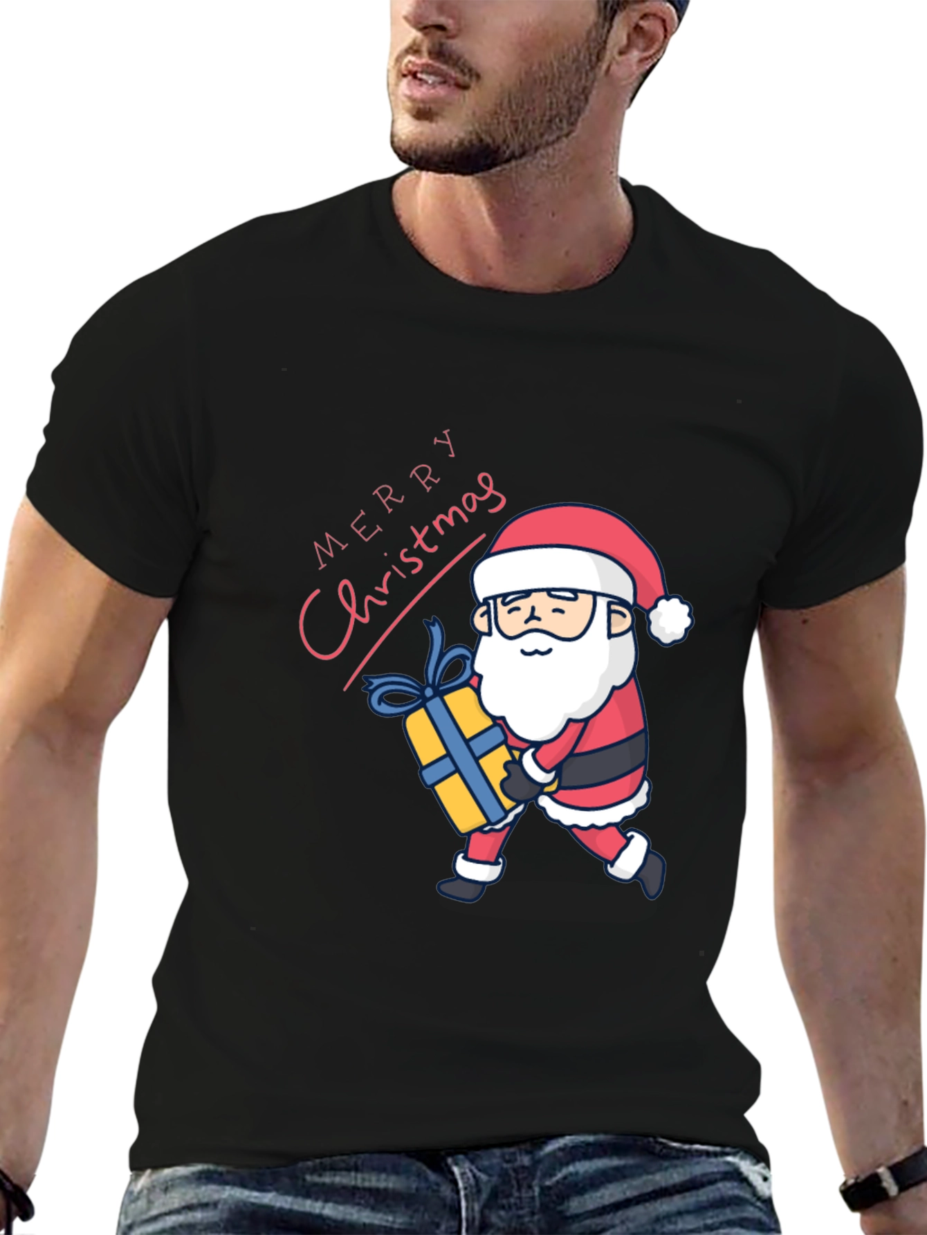 Merry Christmas Santa Graphic T-Shirt