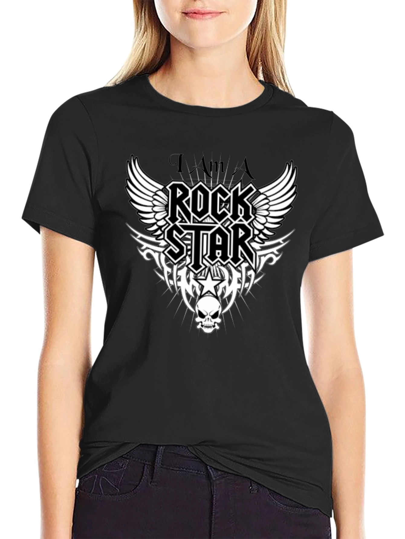 Rockstar Graphic Tee - Black Cotton T-Shirt