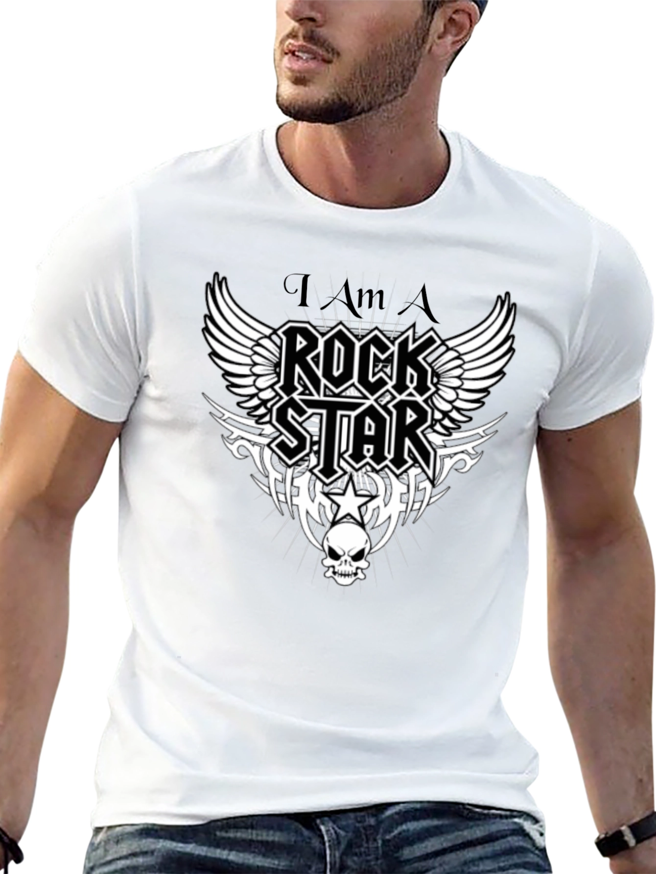 Rockstar Graphic Tee - Black Cotton T-Shirt
