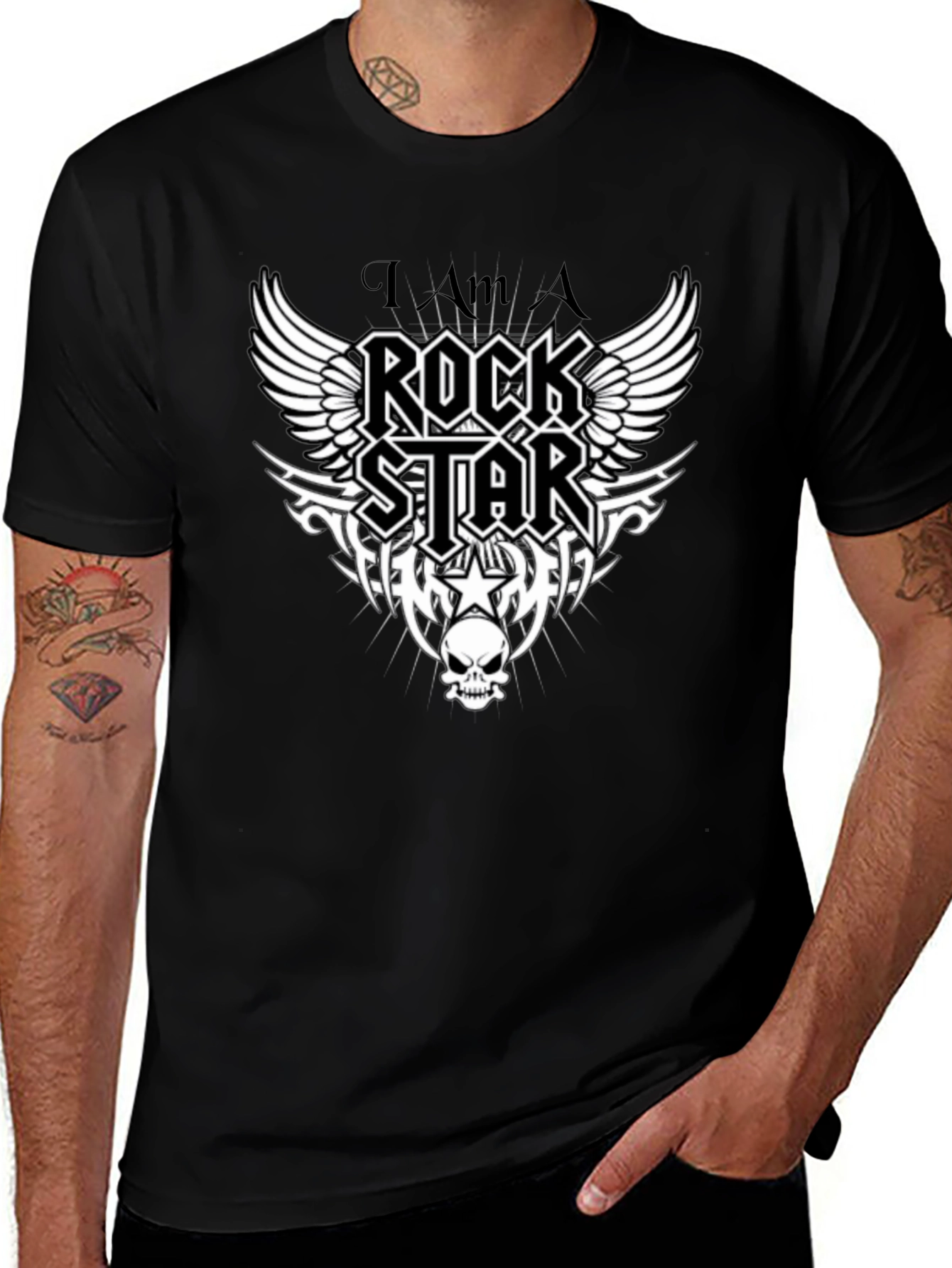 Rockstar Graphic Tee - Black Cotton T-Shirt