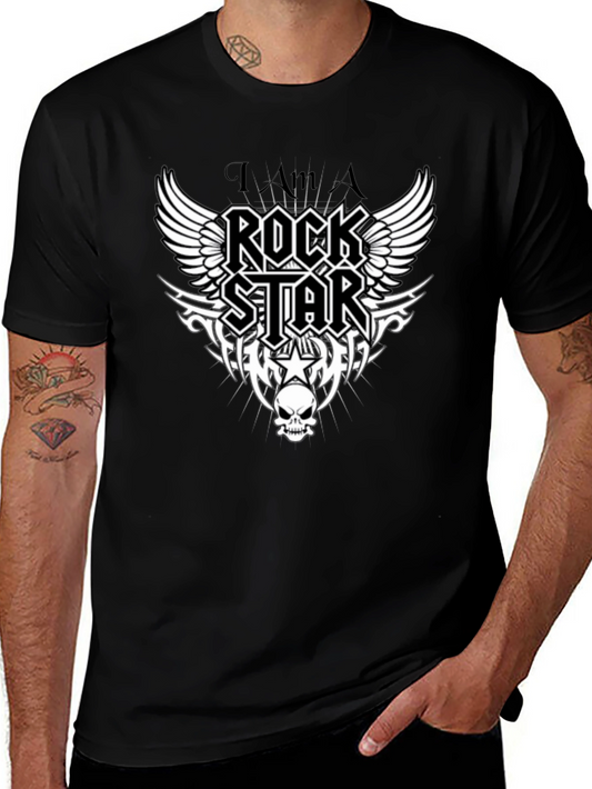Rockstar Graphic Tee - Black Cotton T-Shirt