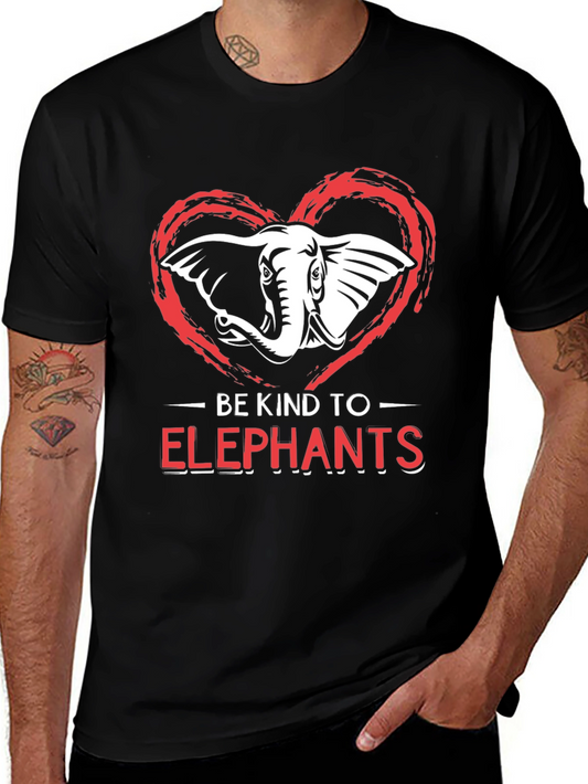 Be Kind to Elephants Graphic Tee - Animal Lover Shirt