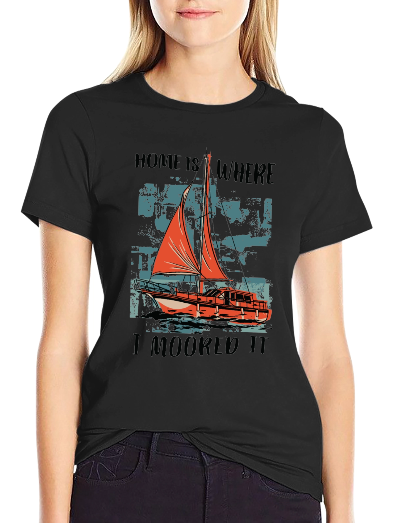Home Is Where I Moored It Boat T-Shirt