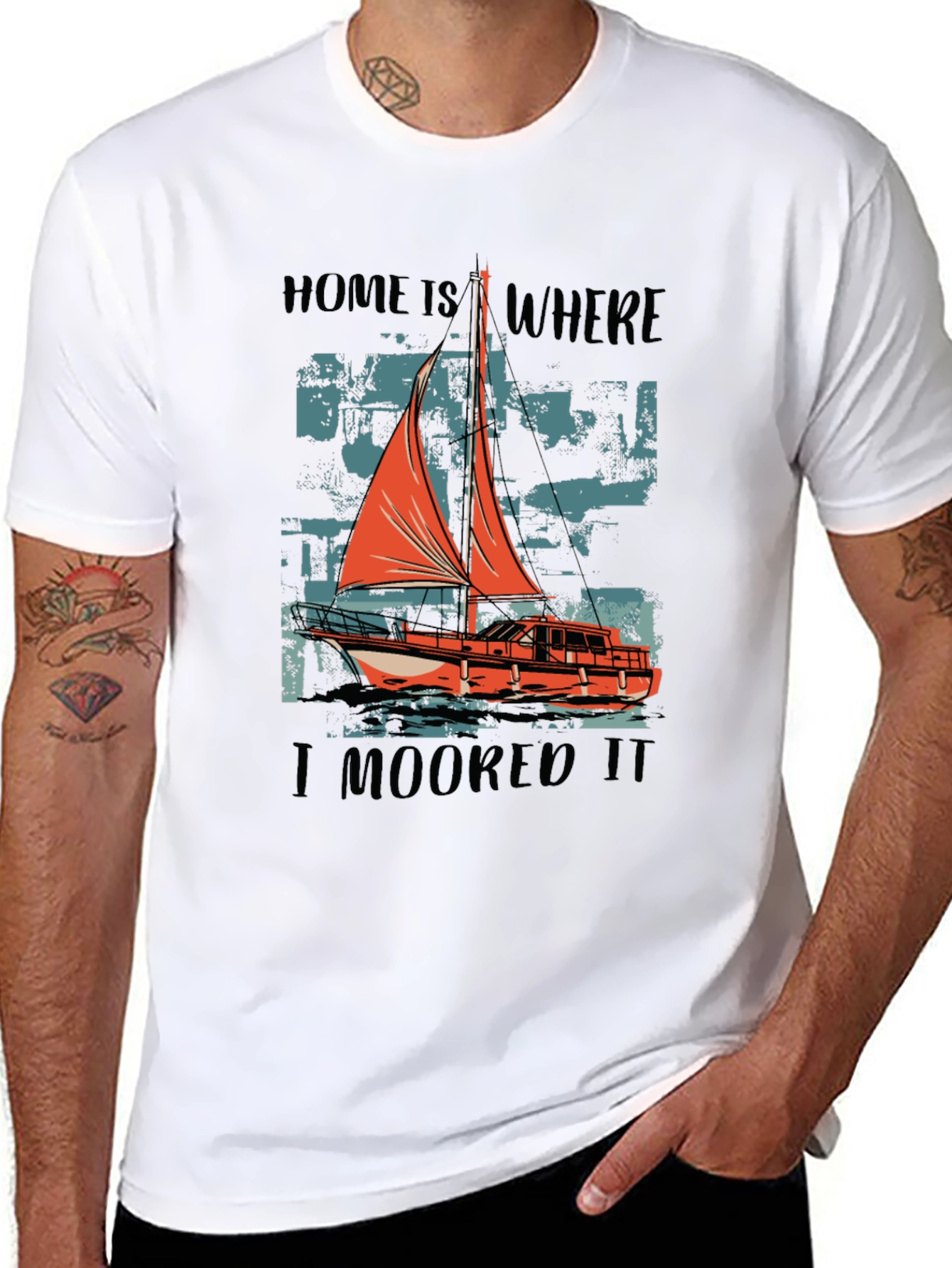 Home Is Where I Moored It Boat T-Shirt