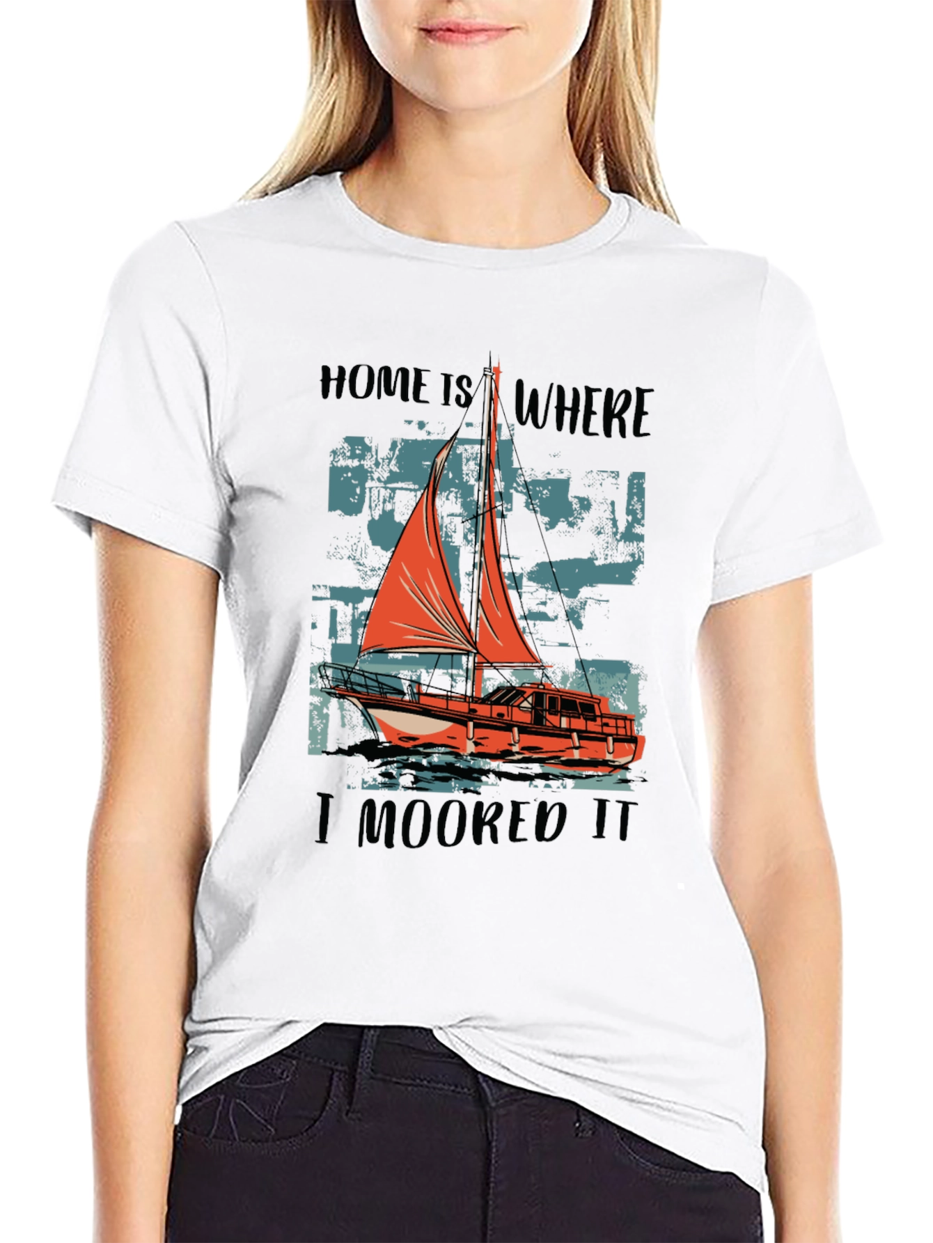 Home Is Where I Moored It Boat T-Shirt
