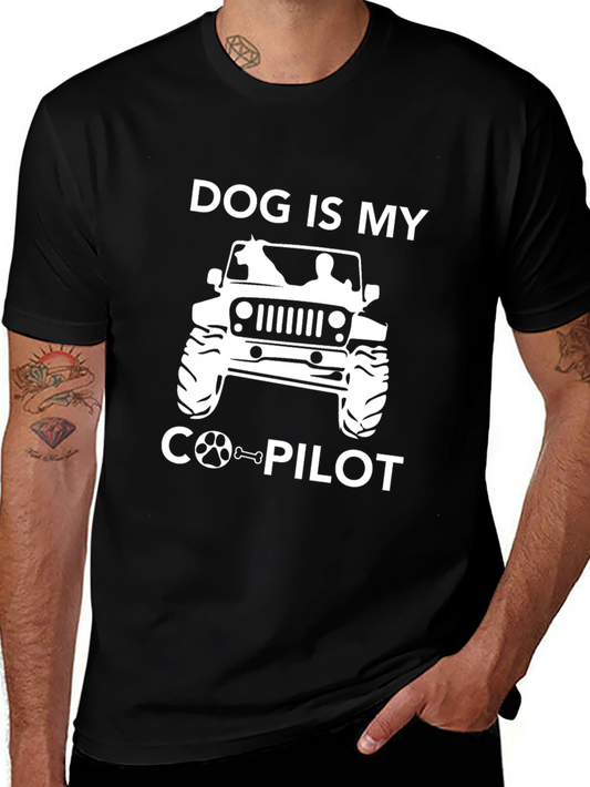 Dog is My Co-Pilot Black T-Shirt