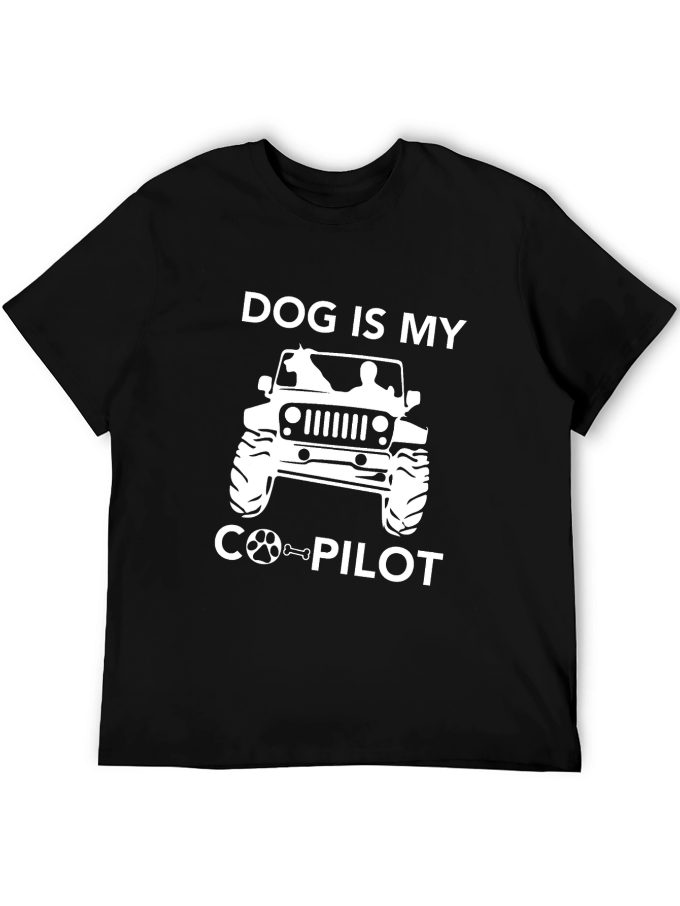 Dog is My Co-Pilot Black T-Shirt