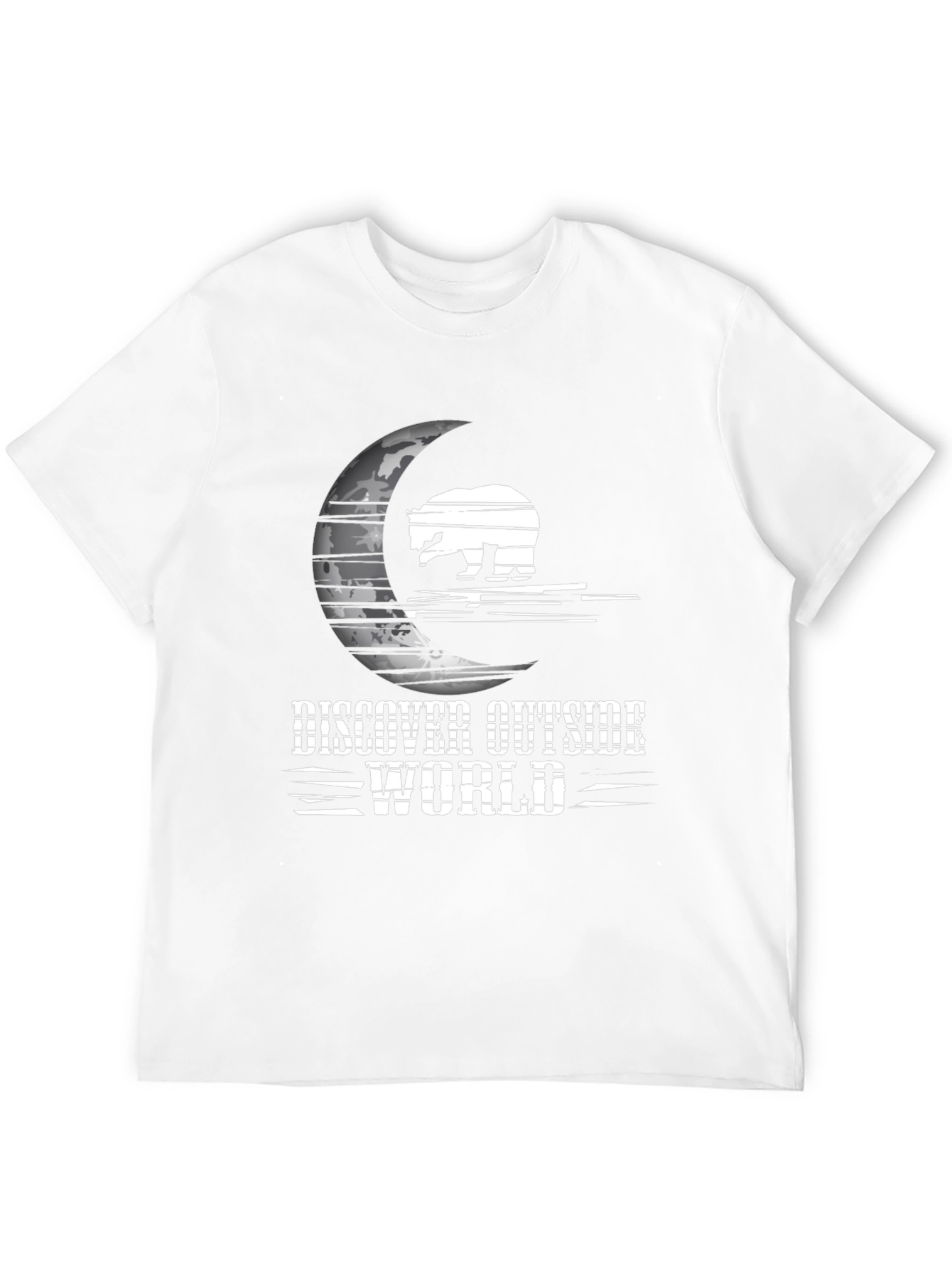Discover Outside World Graphic Tee - Black