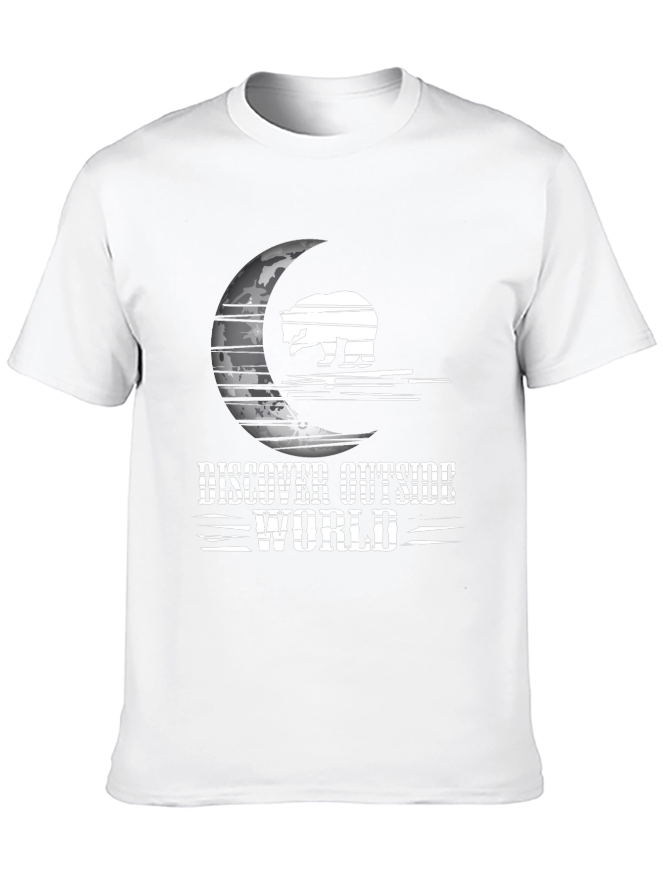 Discover Outside World Graphic Tee - Black