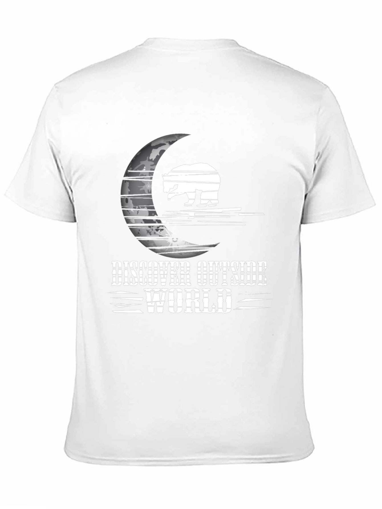 Discover Outside World Graphic Tee - Black