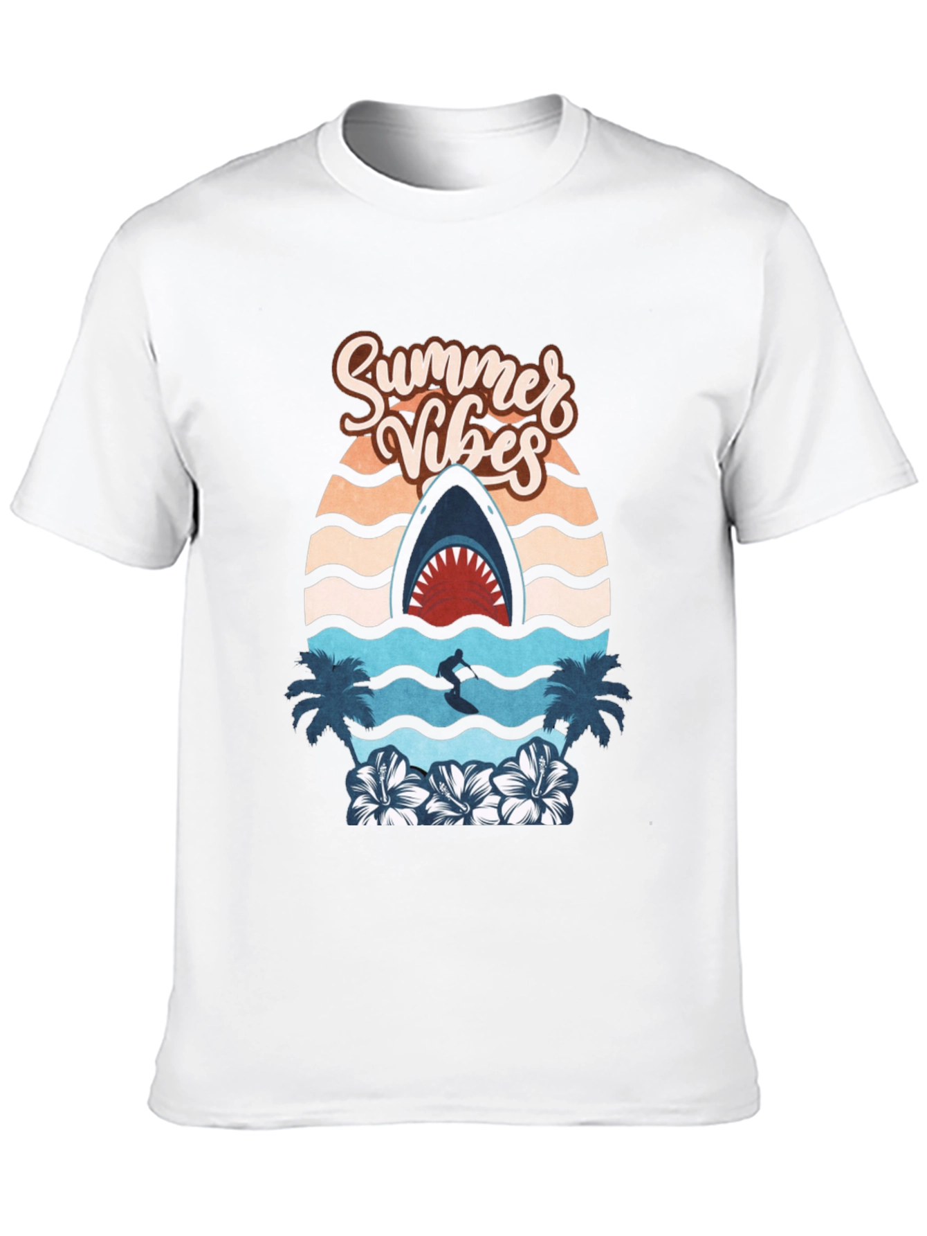 Summer Vibes Shark Graphic Tee