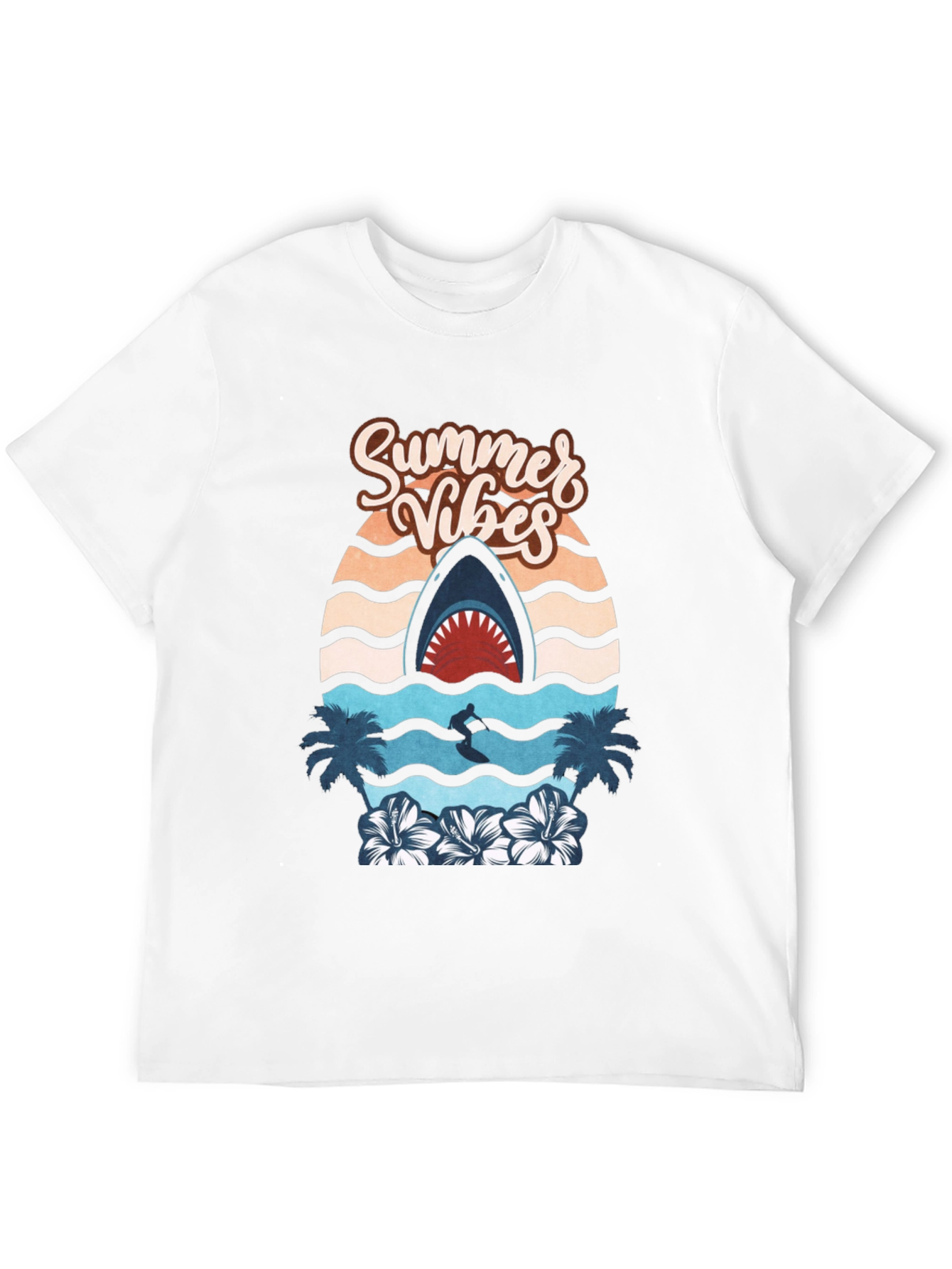 Summer Vibes Shark Graphic Tee