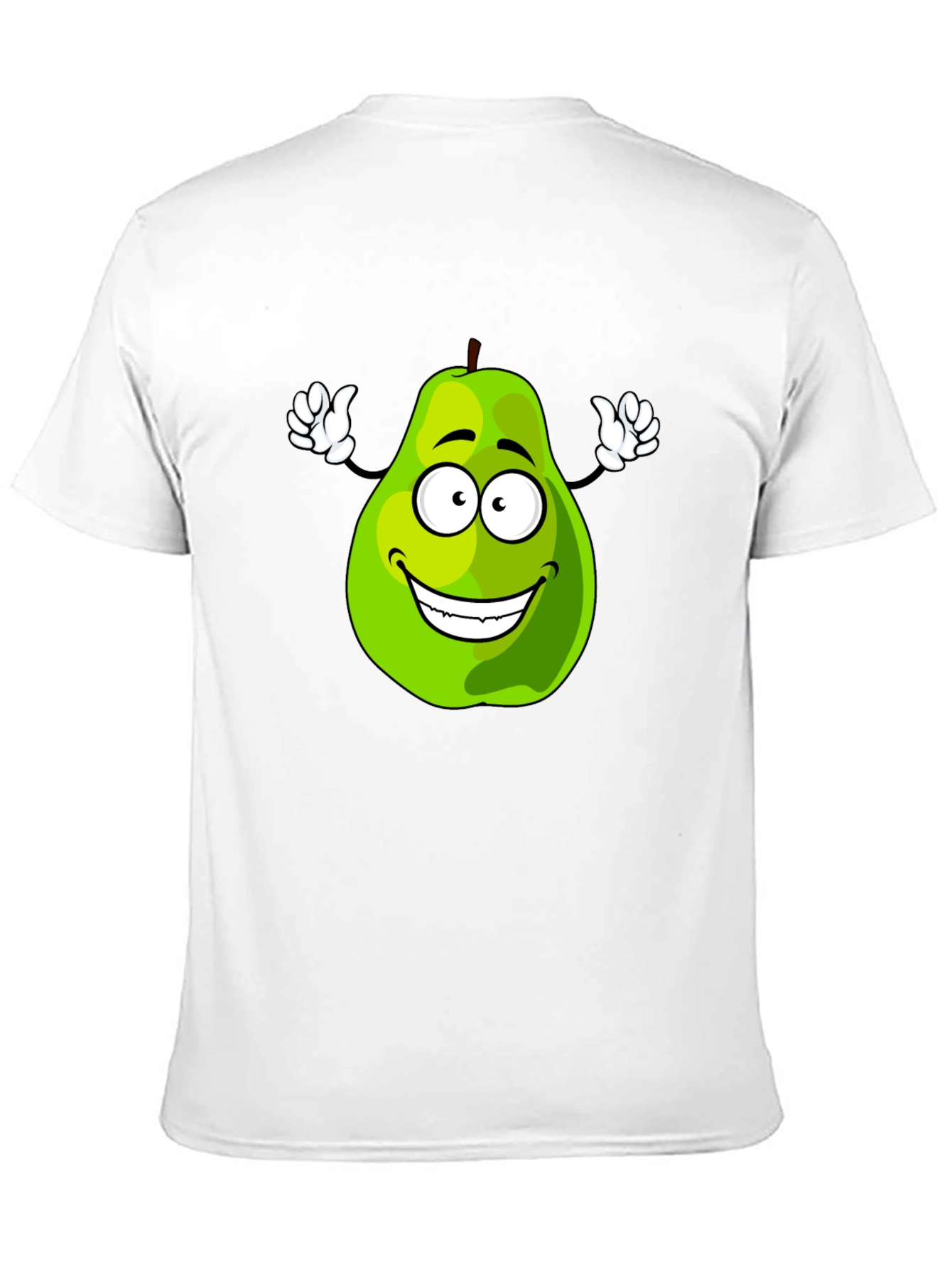 Funny Pear Cartoon Graphic Black T-Shirt