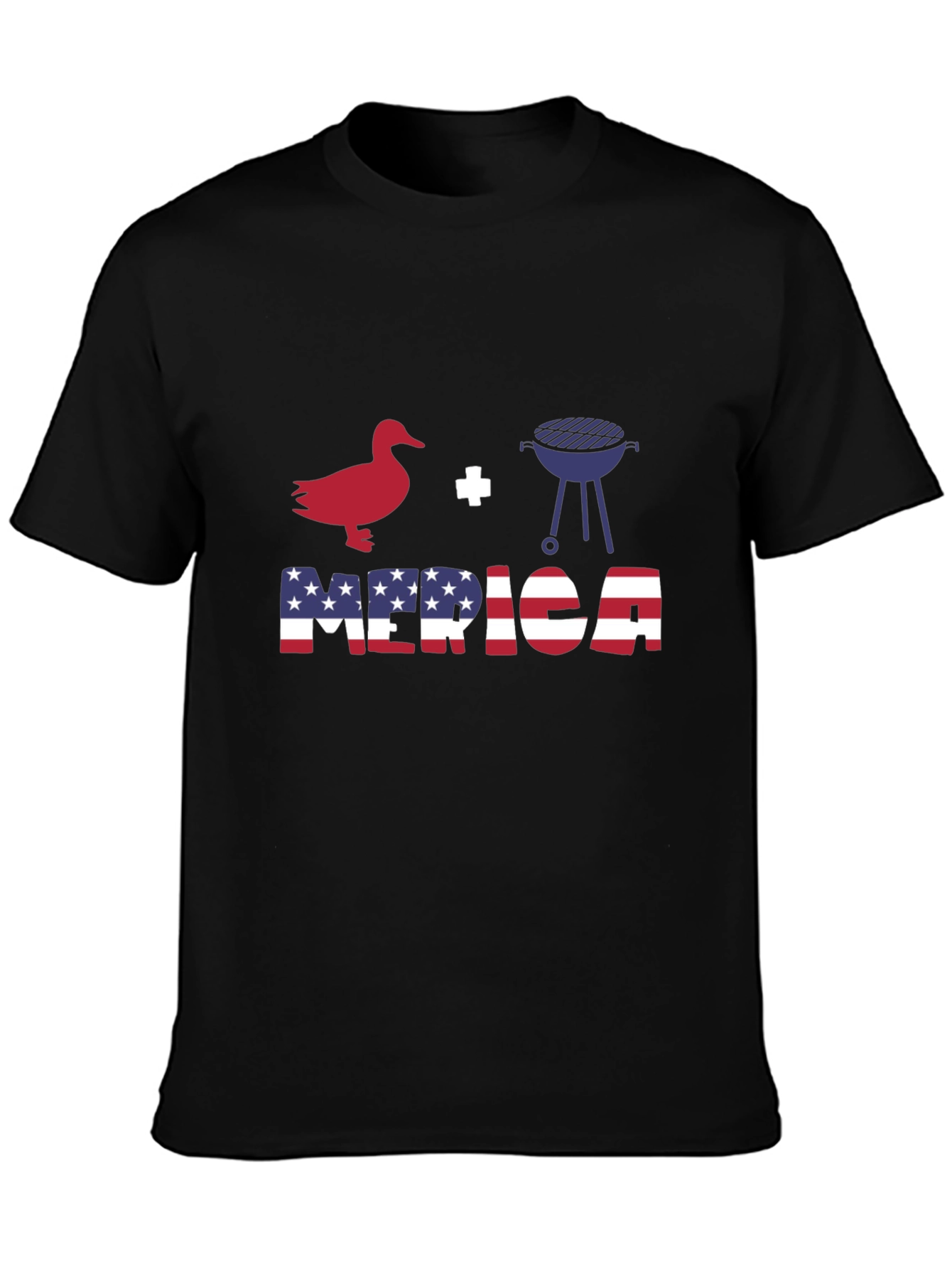 Duck Grill Merica Patriotic T-Shirt