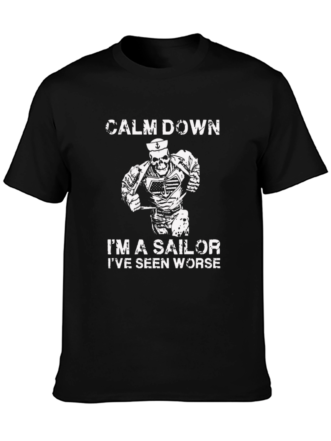 Calm Down Sailor T-Shirt - Novelty Graphic Tee