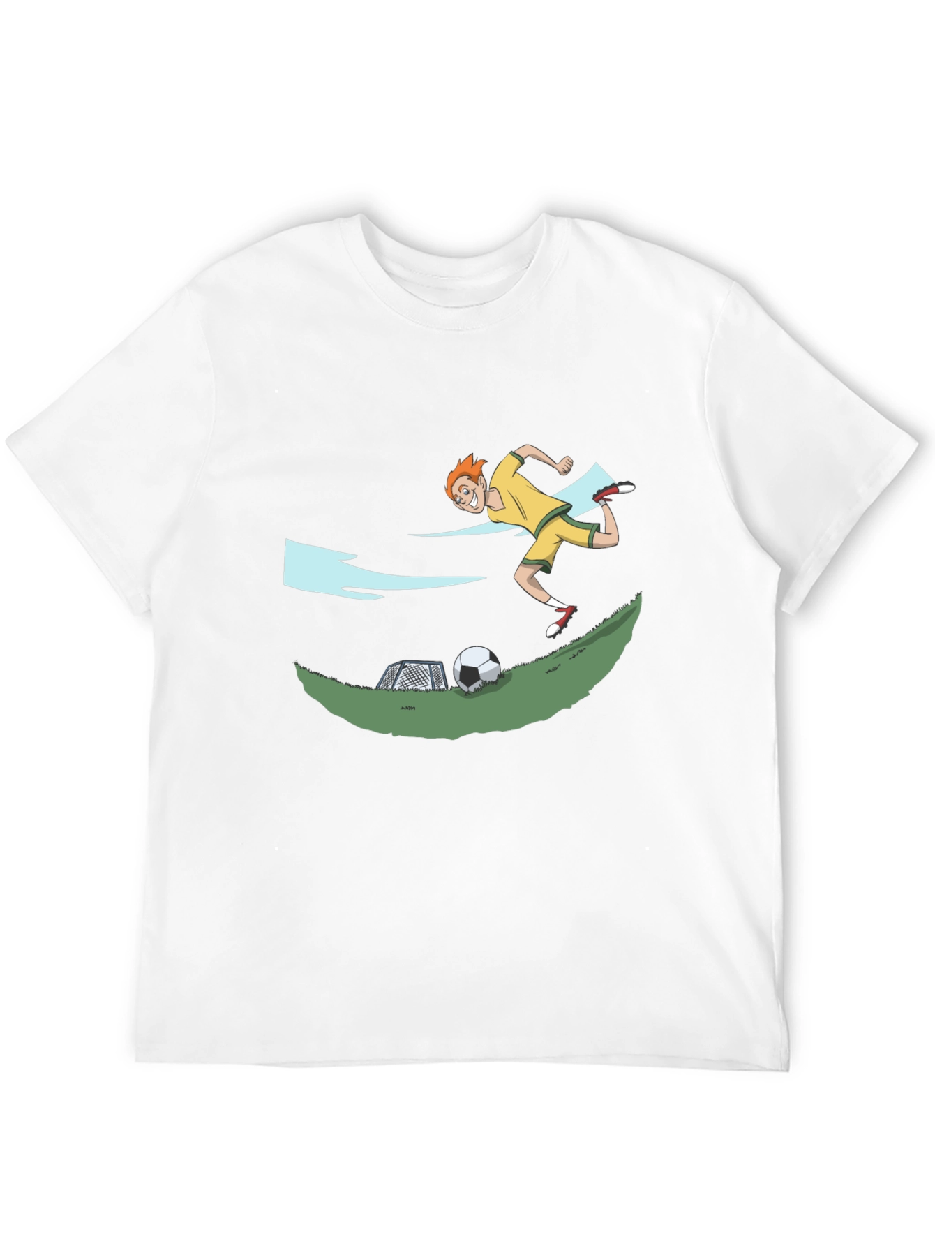 Soccer Cartoon Black T-Shirt