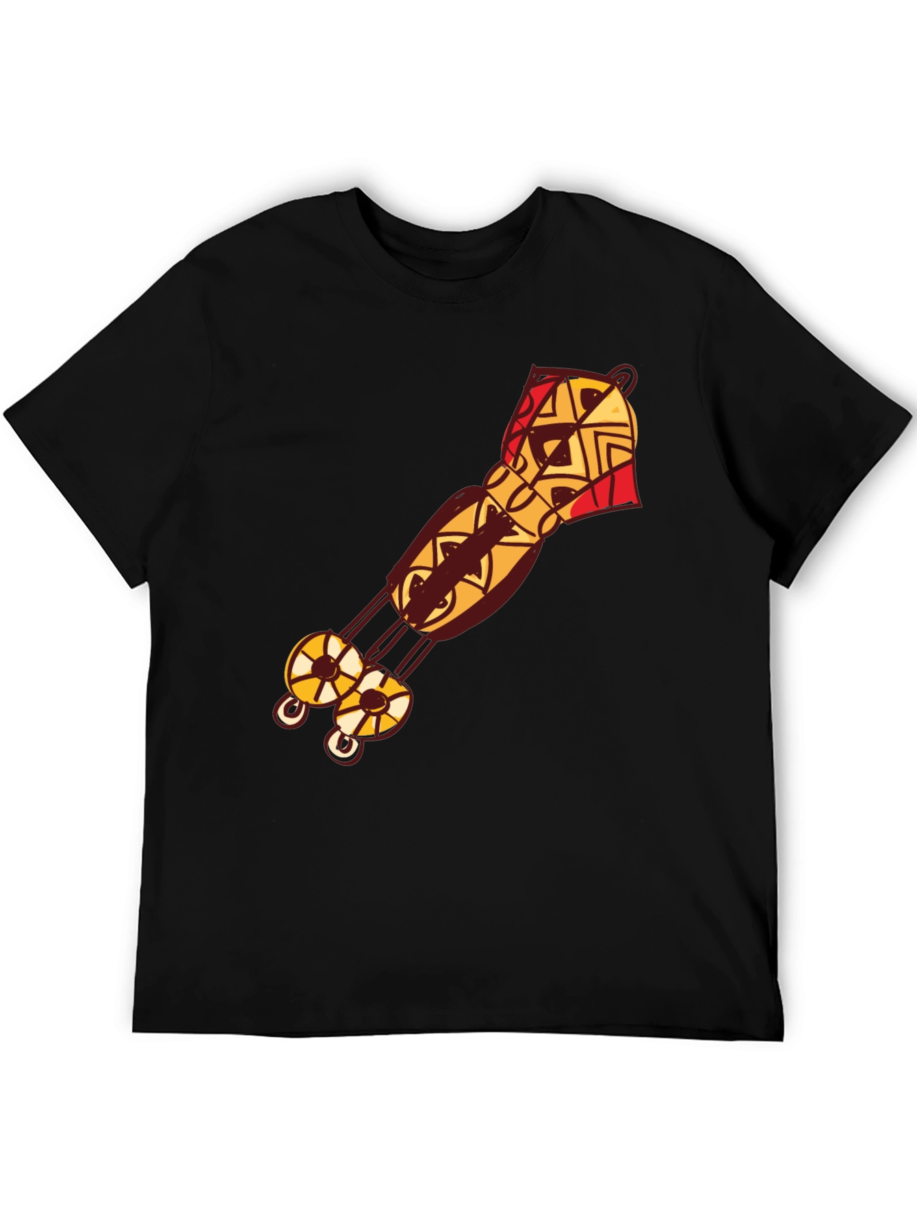 Ethnic Pattern Black T-Shirt