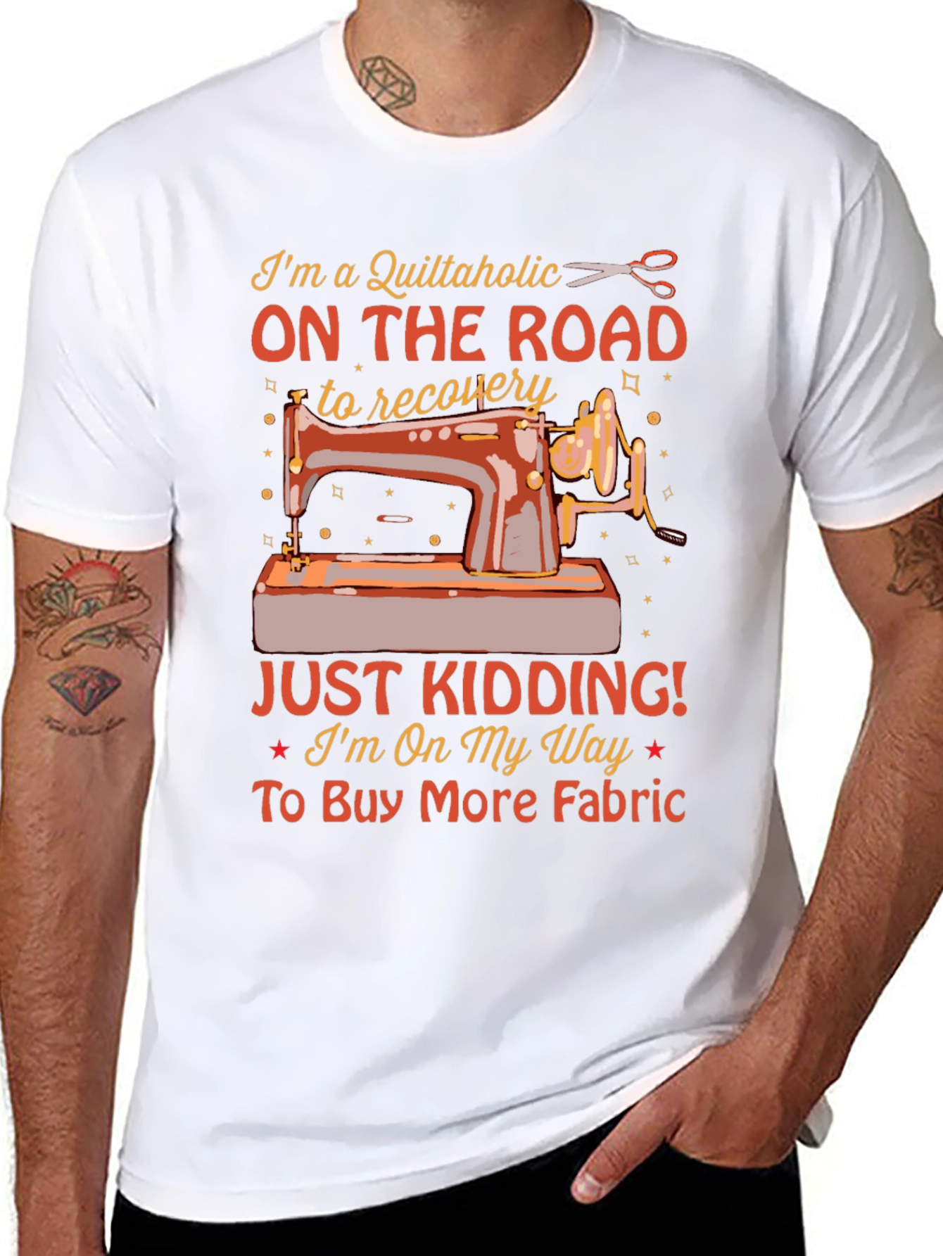 Quiltaholic On The Road Black T-Shirt