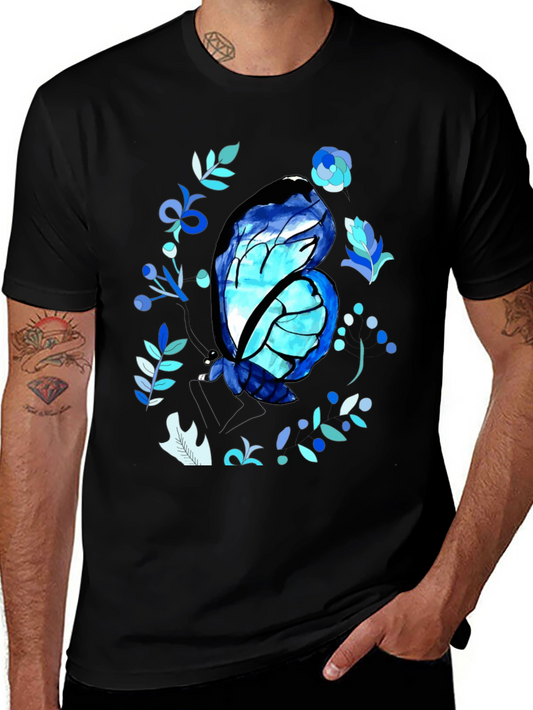 Butterfly Floral Watercolor Graphic Tee