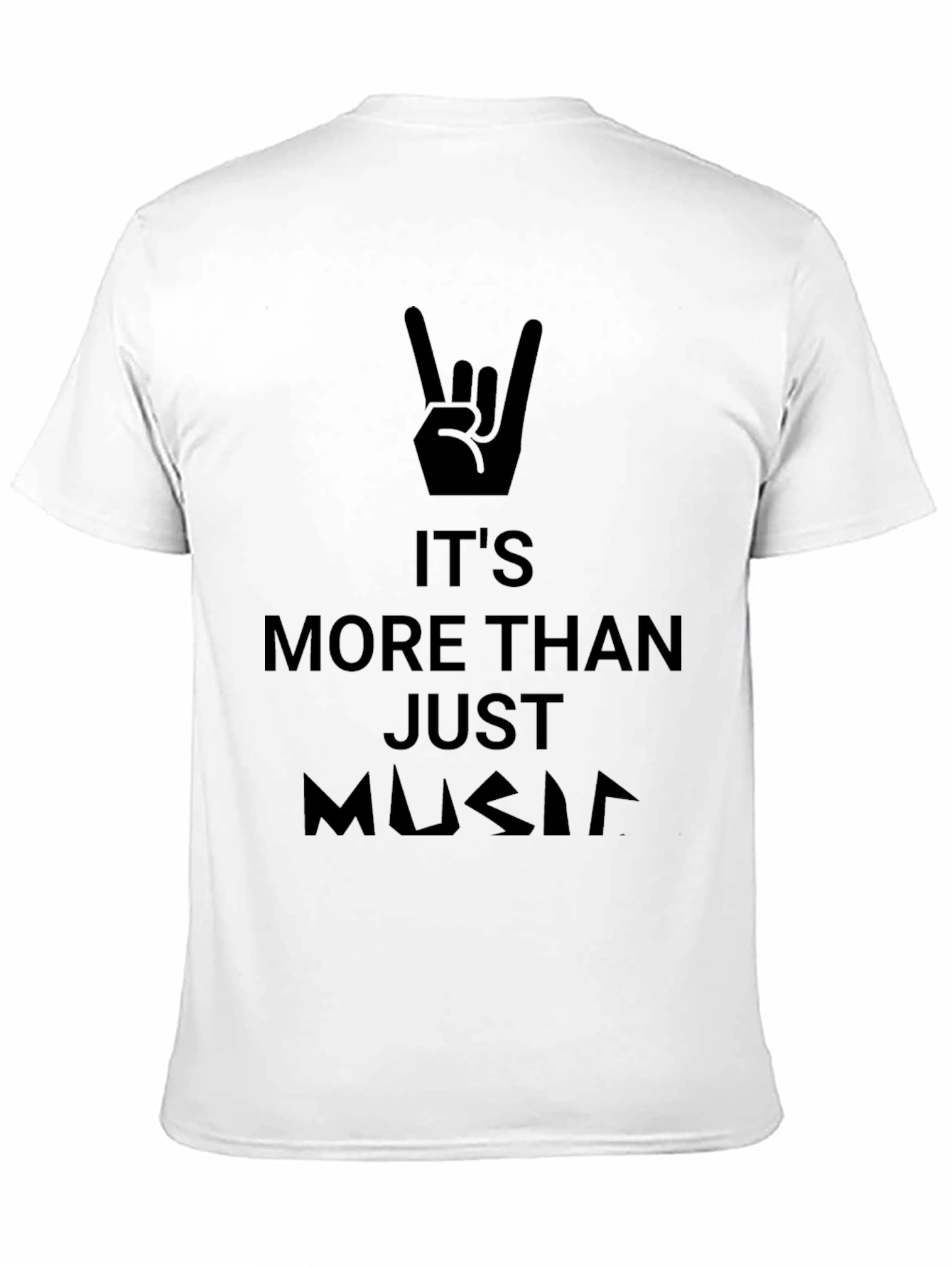 Rock On! Music Graphic Black T-Shirt