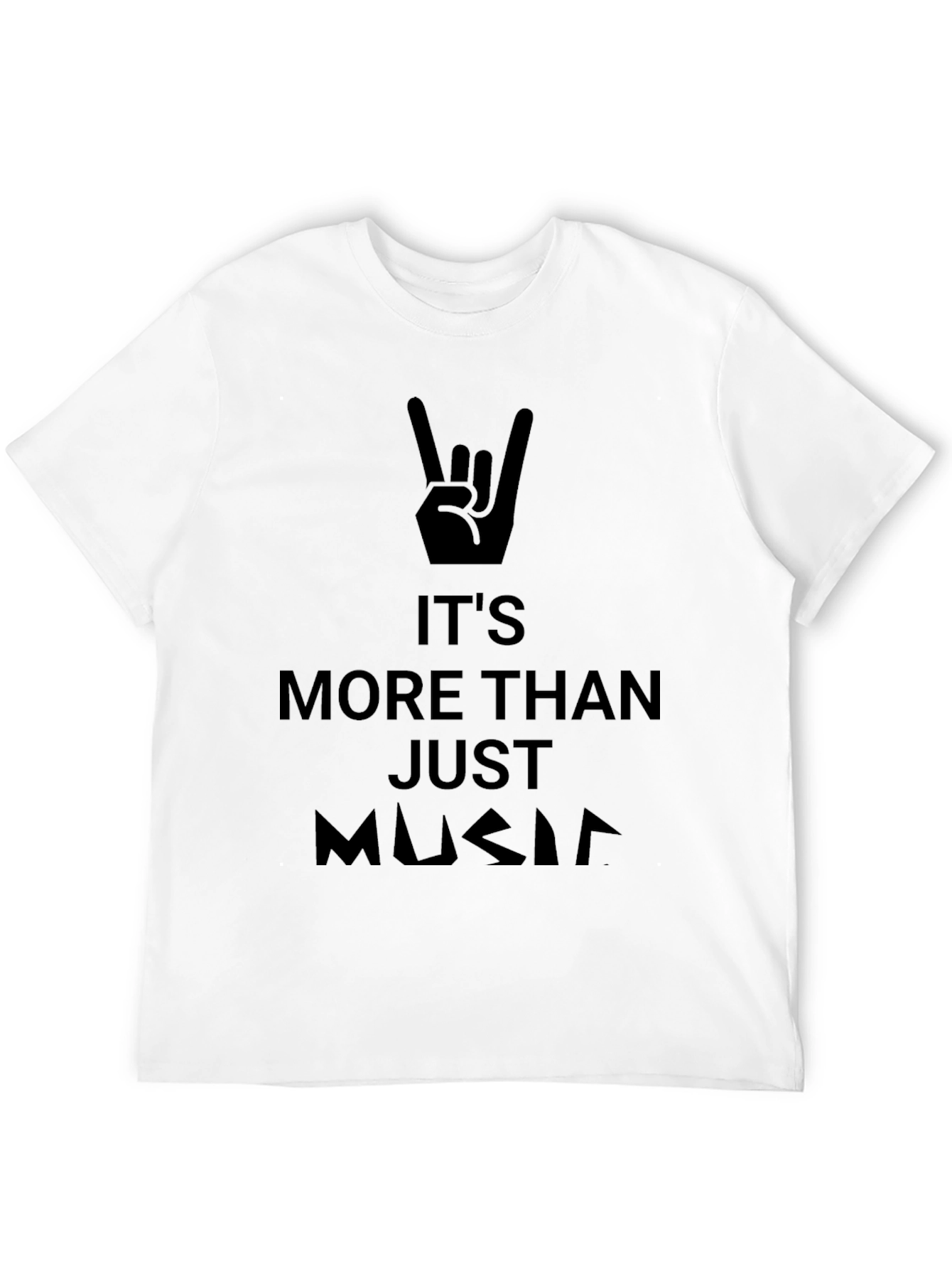 Rock On! Music Graphic Black T-Shirt
