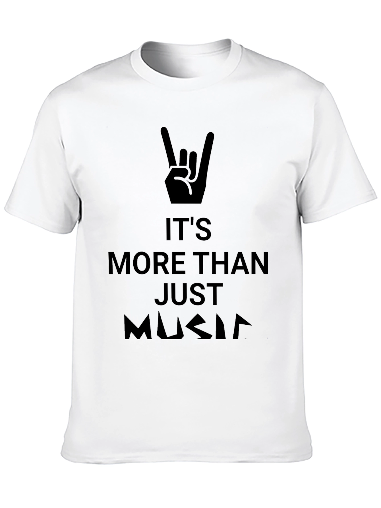 Rock On! Music Graphic Black T-Shirt