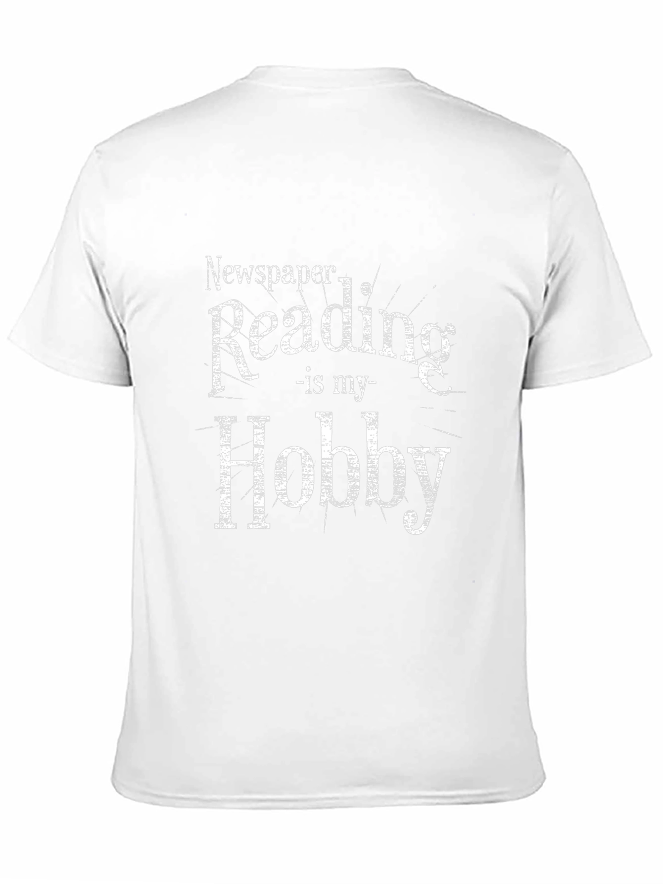Newspaper Reading Hobby T-Shirt - Black Cotton Blend