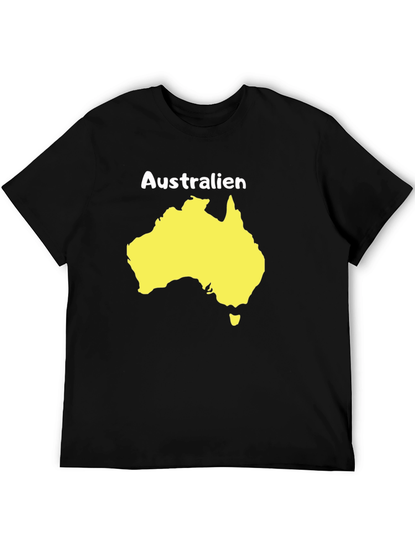 Australia Map Graphic T-Shirt - Black