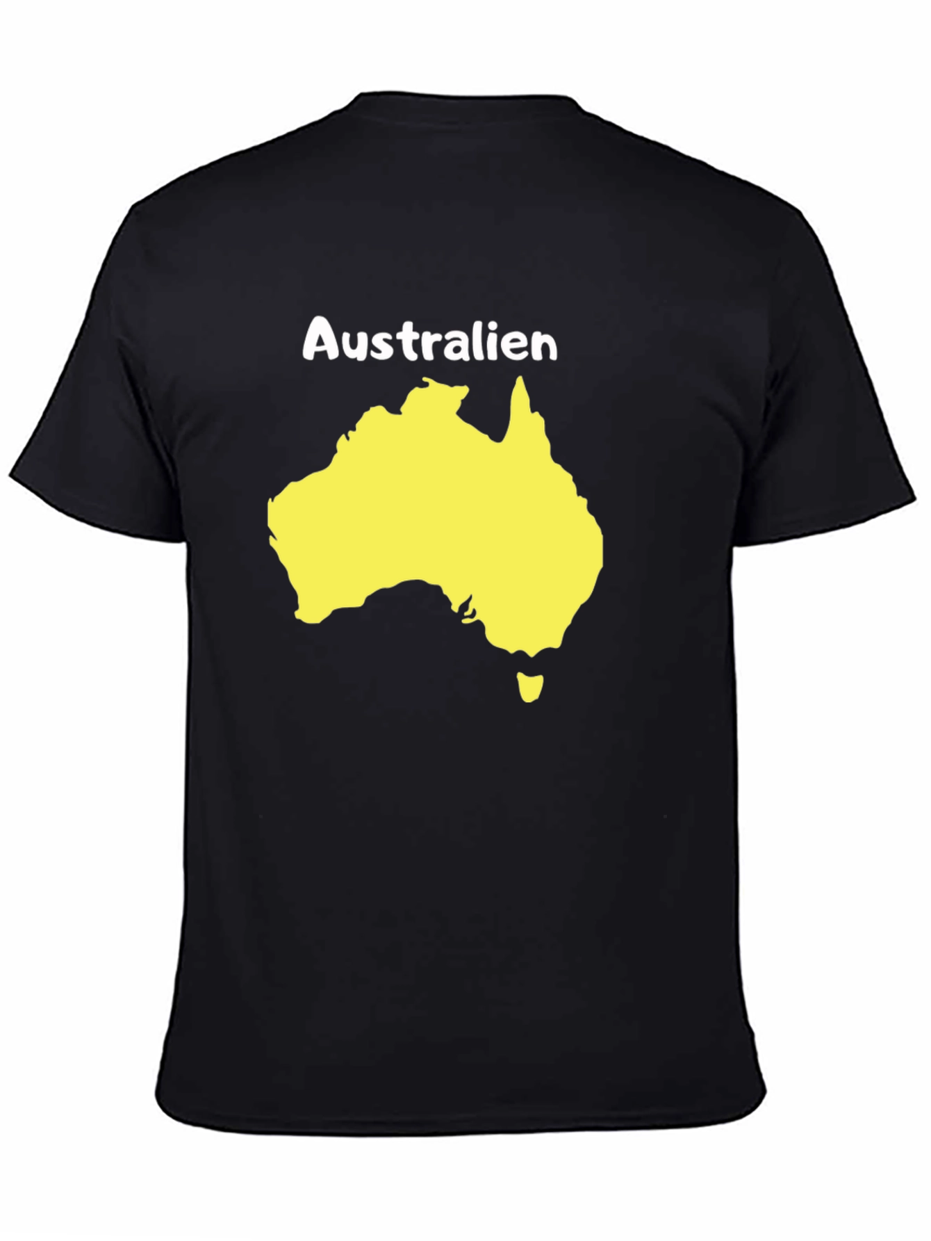 Australia Map Graphic T-Shirt - Black