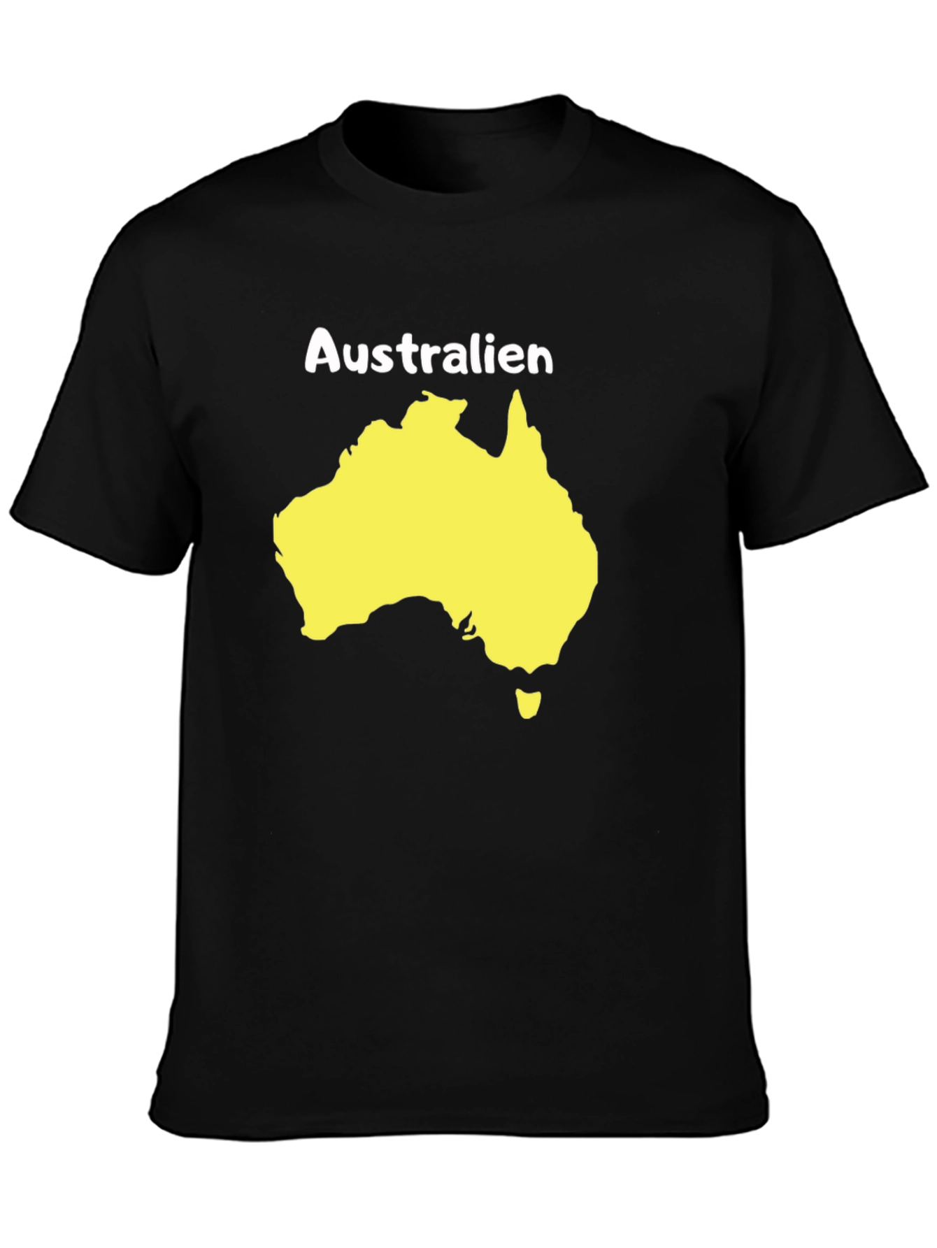 Australia Map Graphic T-Shirt - Black