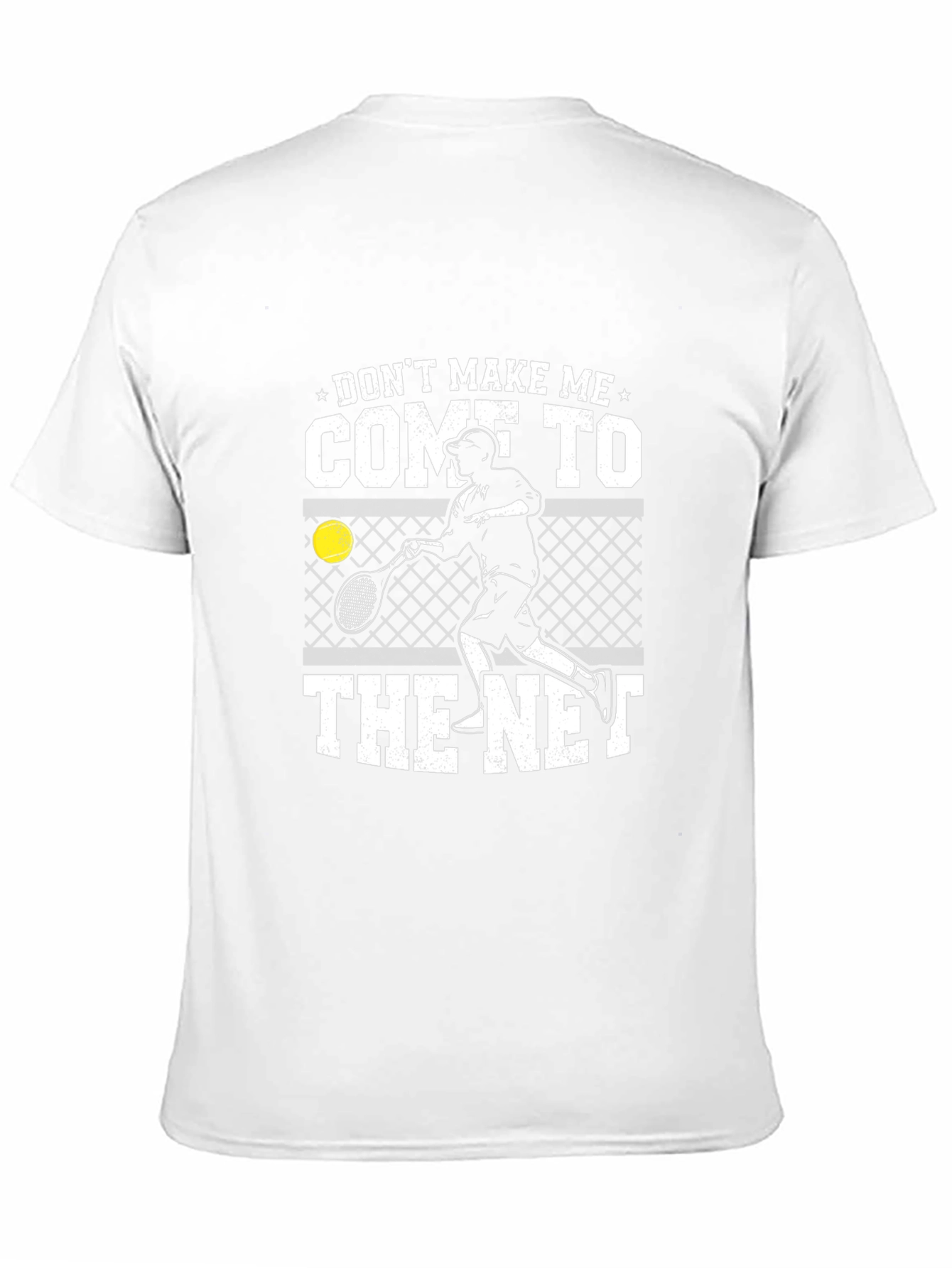 Tennis Graphic T-Shirt - Come To The Net Design