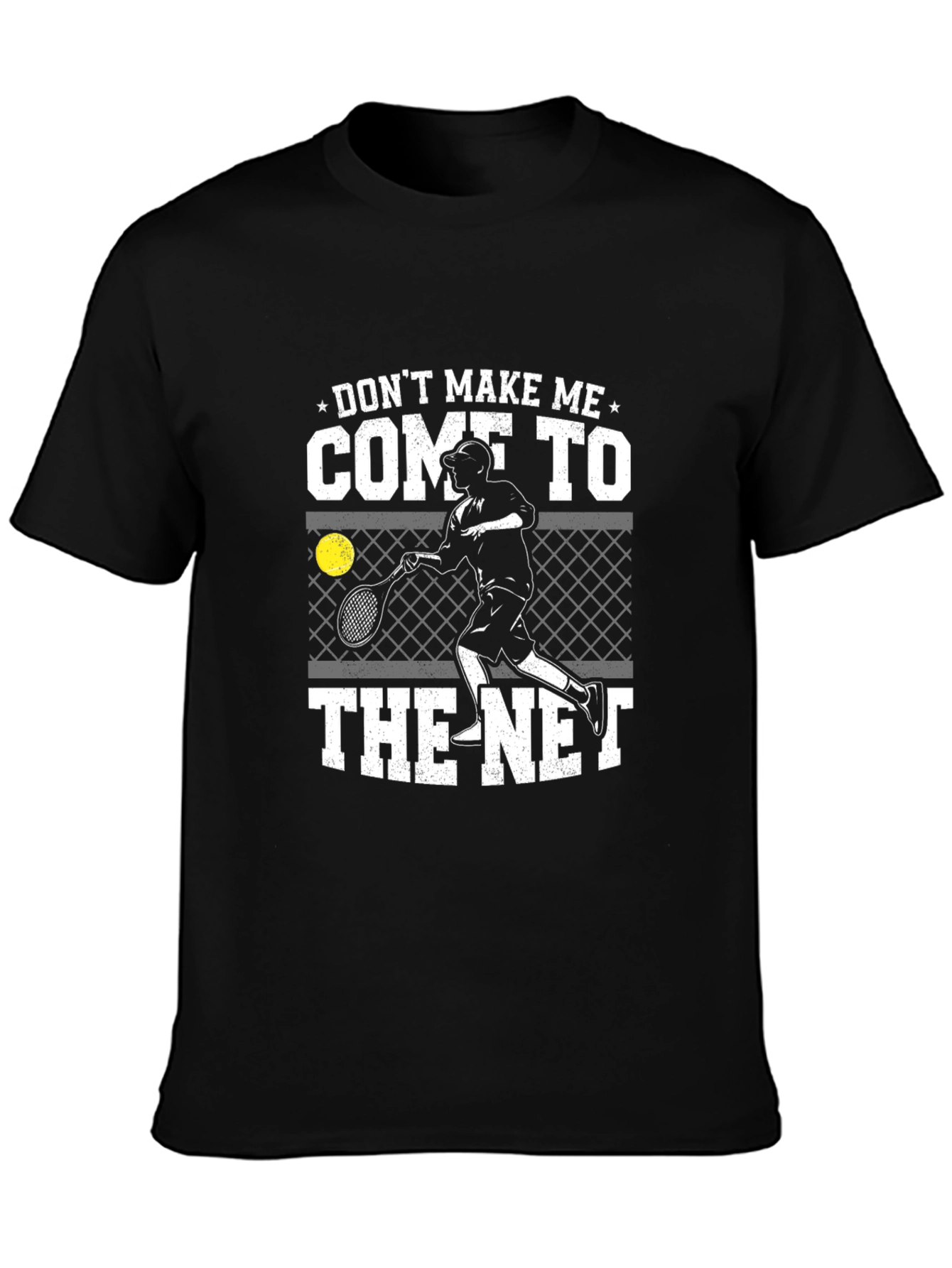 Tennis Graphic T-Shirt - Come To The Net Design